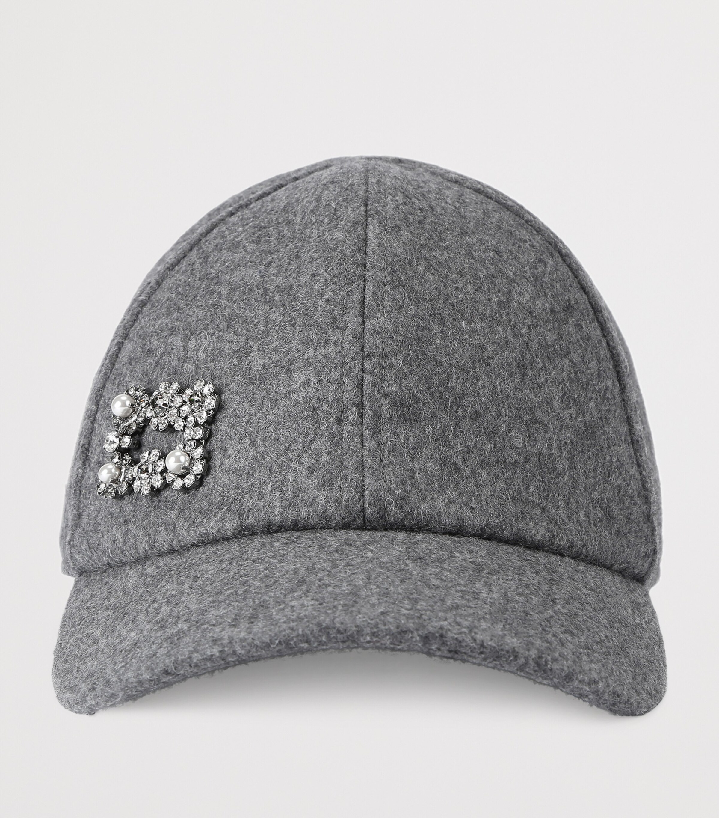 Roger Vivier Virgin Wool Broche Vivier Sailor Cap Grey Image 3