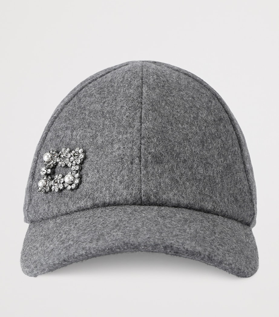 Virgin Wool Broche Vivier Sailor Cap GREY Image 3