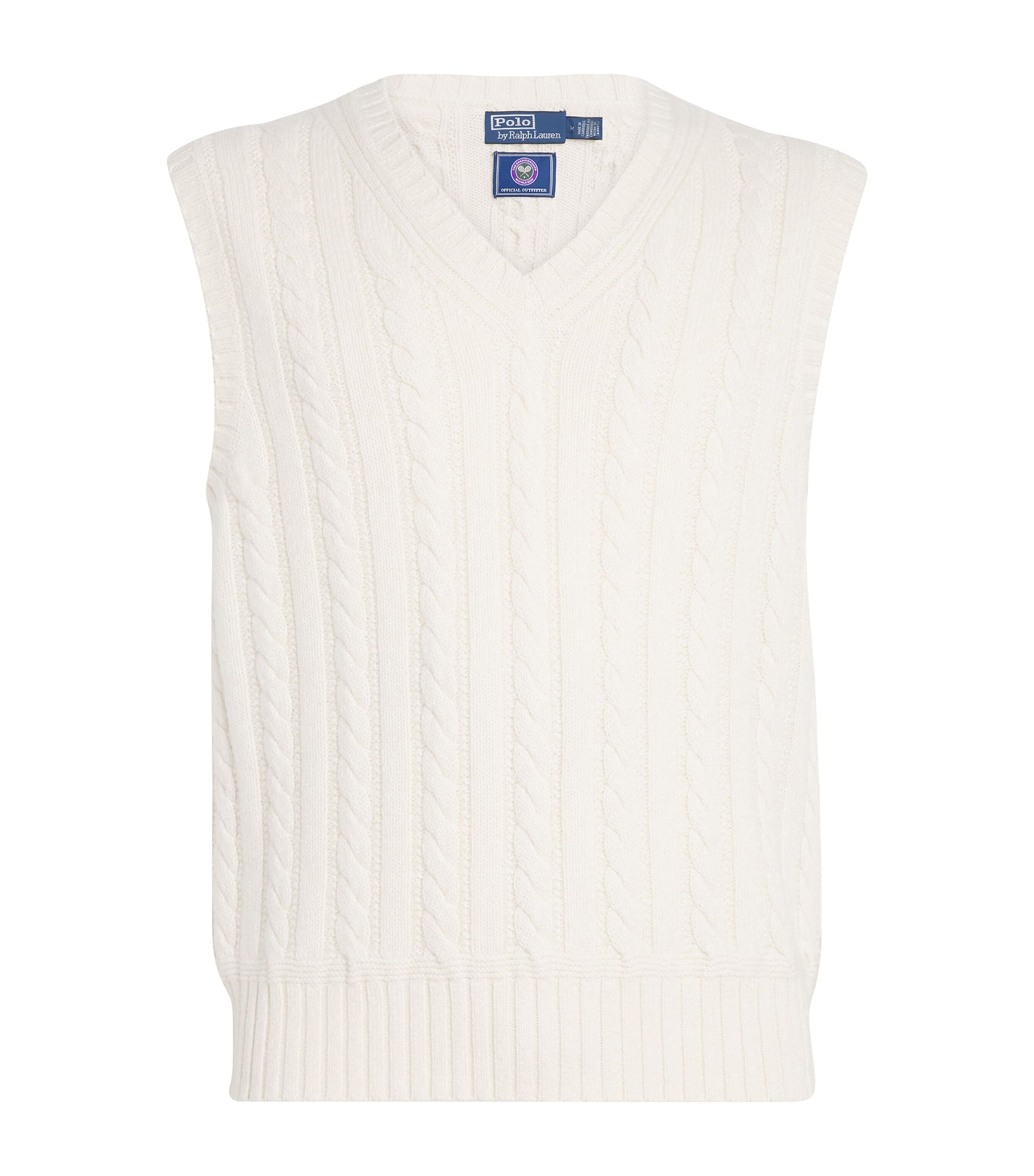 Polo Ralph Lauren X Wimbledon Cashmere-cotton-linen Jumper Waistcoat