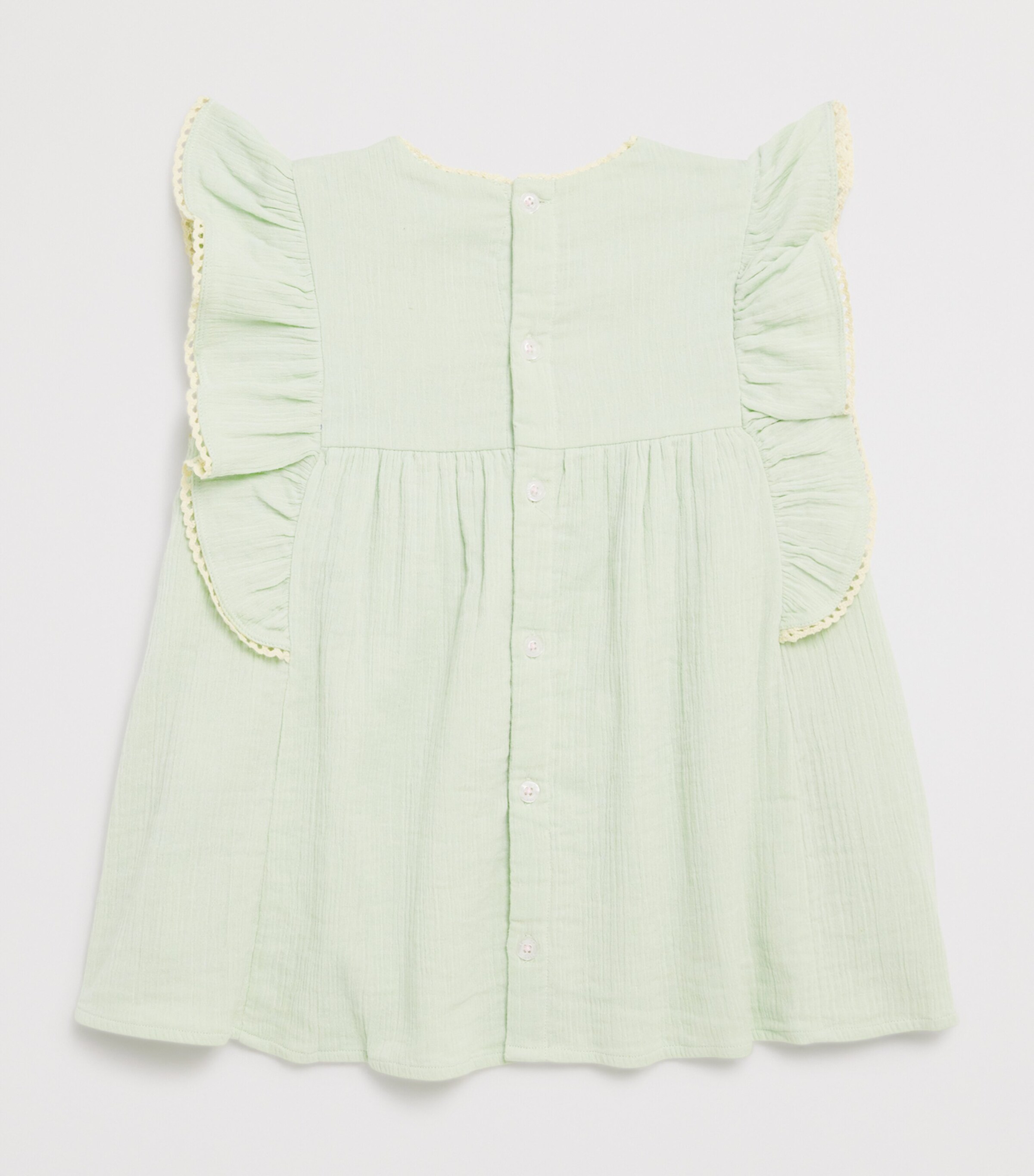 Louise Misha Ivory Cotton Embroidered Ana Dress (24 Months