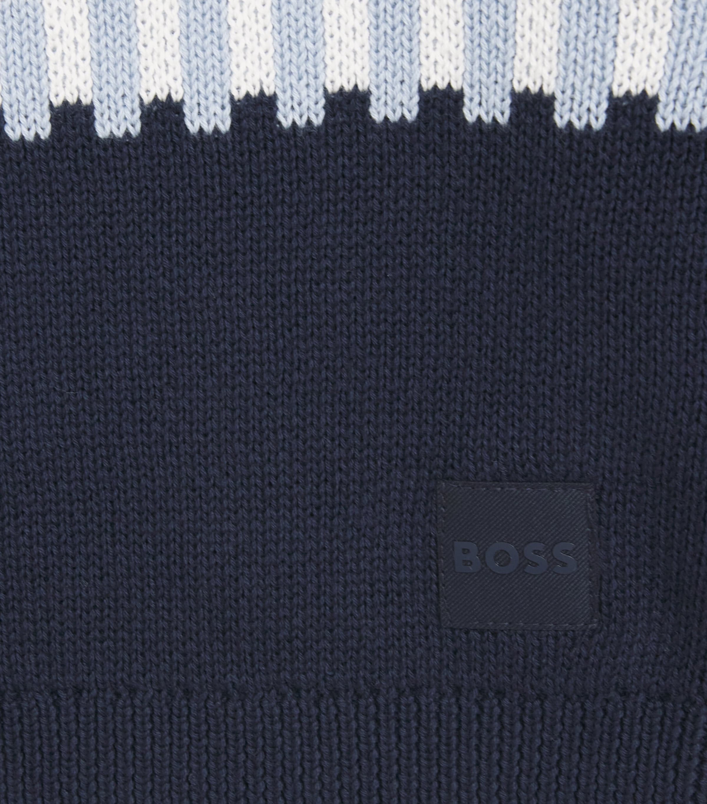 BOSS Kidswear Cotton Jacquard Sweater (3 Months-3 Years) Navy Image 3