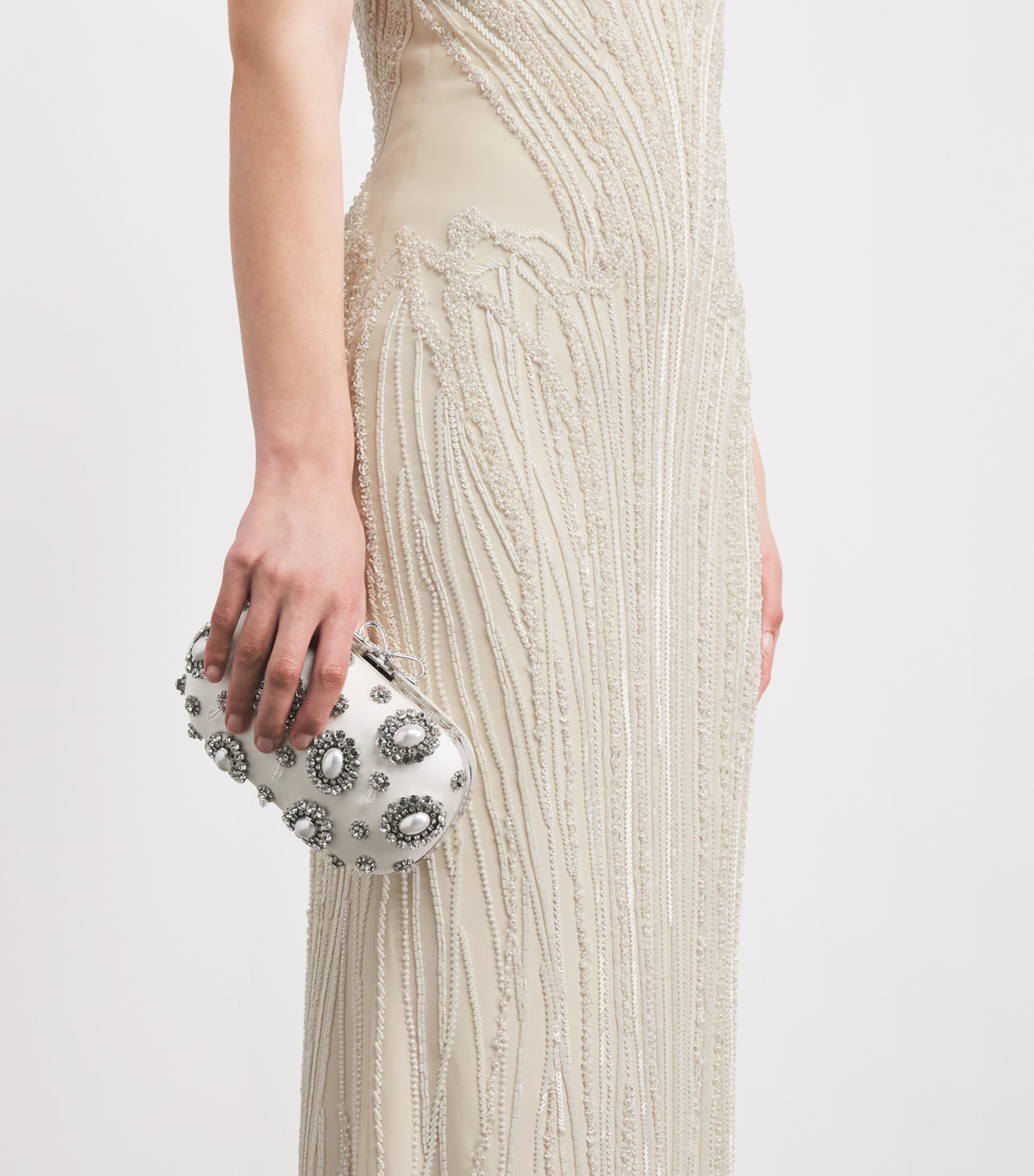 Gaurav Gupta Womens Embellished Sculpted Starlight Gown Pearl Image 5