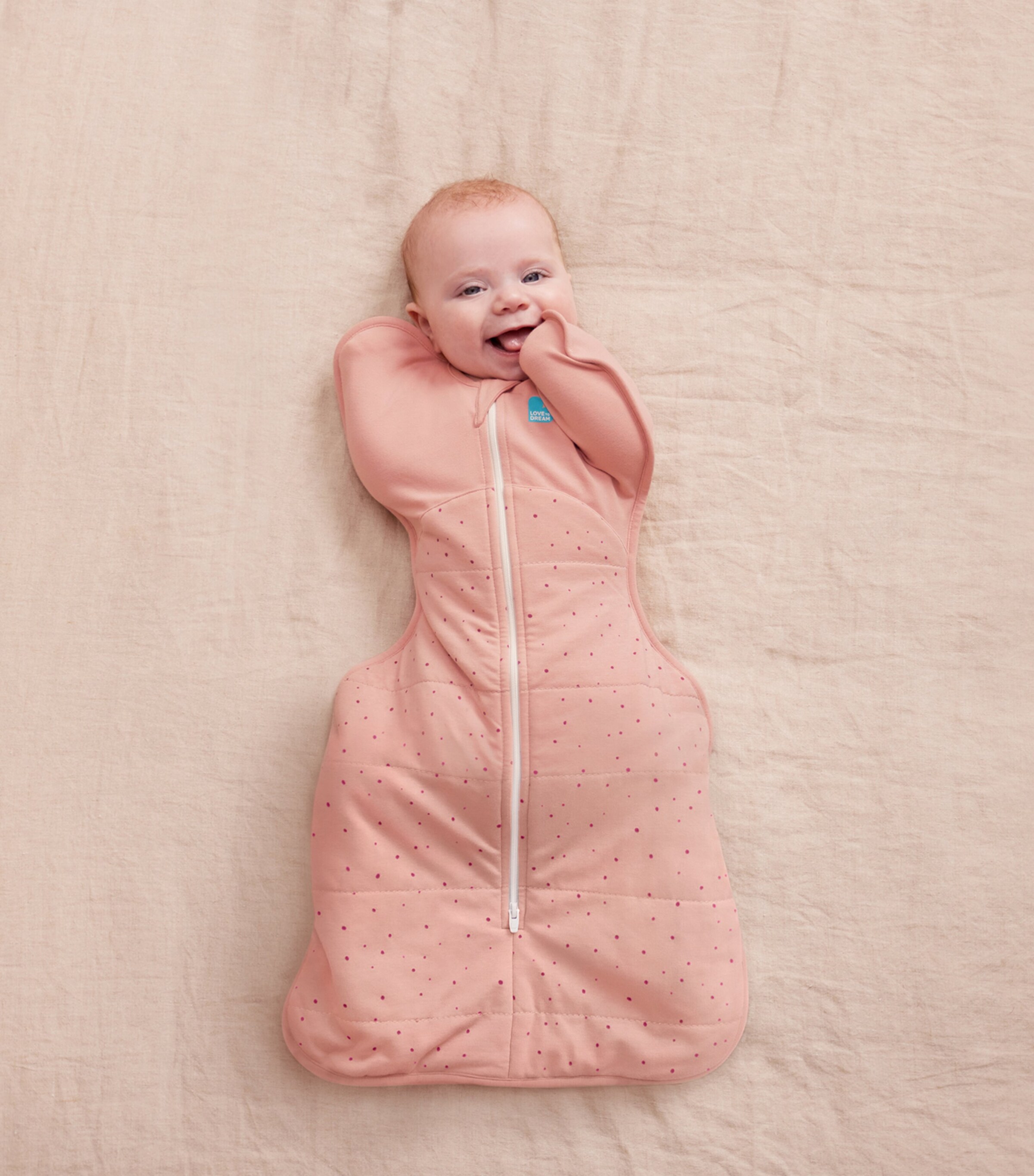 2.5 Tog Cotton-Blend Pebbles Sawaddle (Small) ROSE Image 2