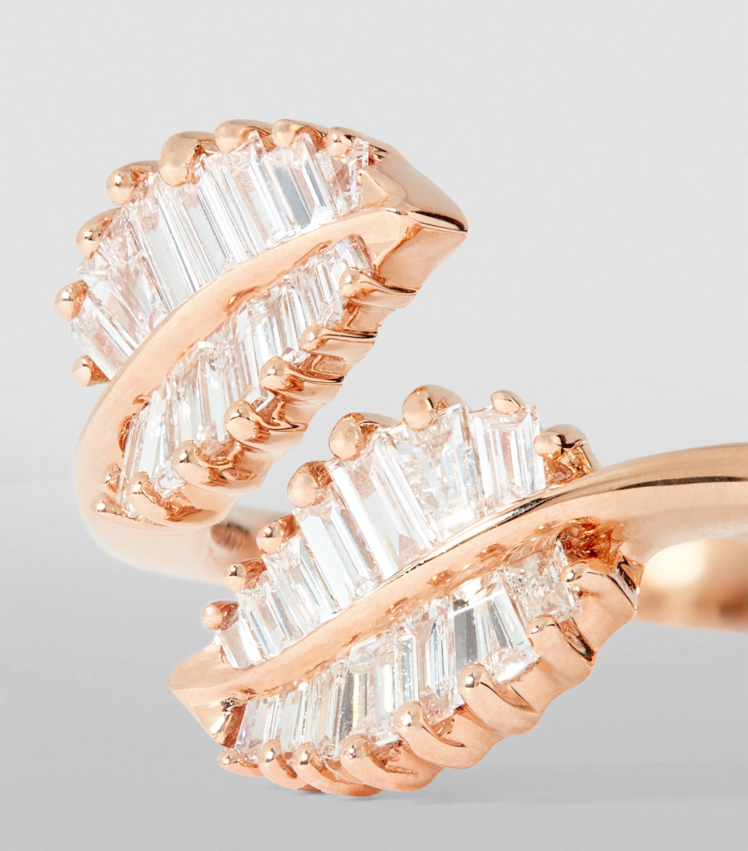 Rose Gold and Diamond Palm Leaf Ring ROSE GOLD Image 6
