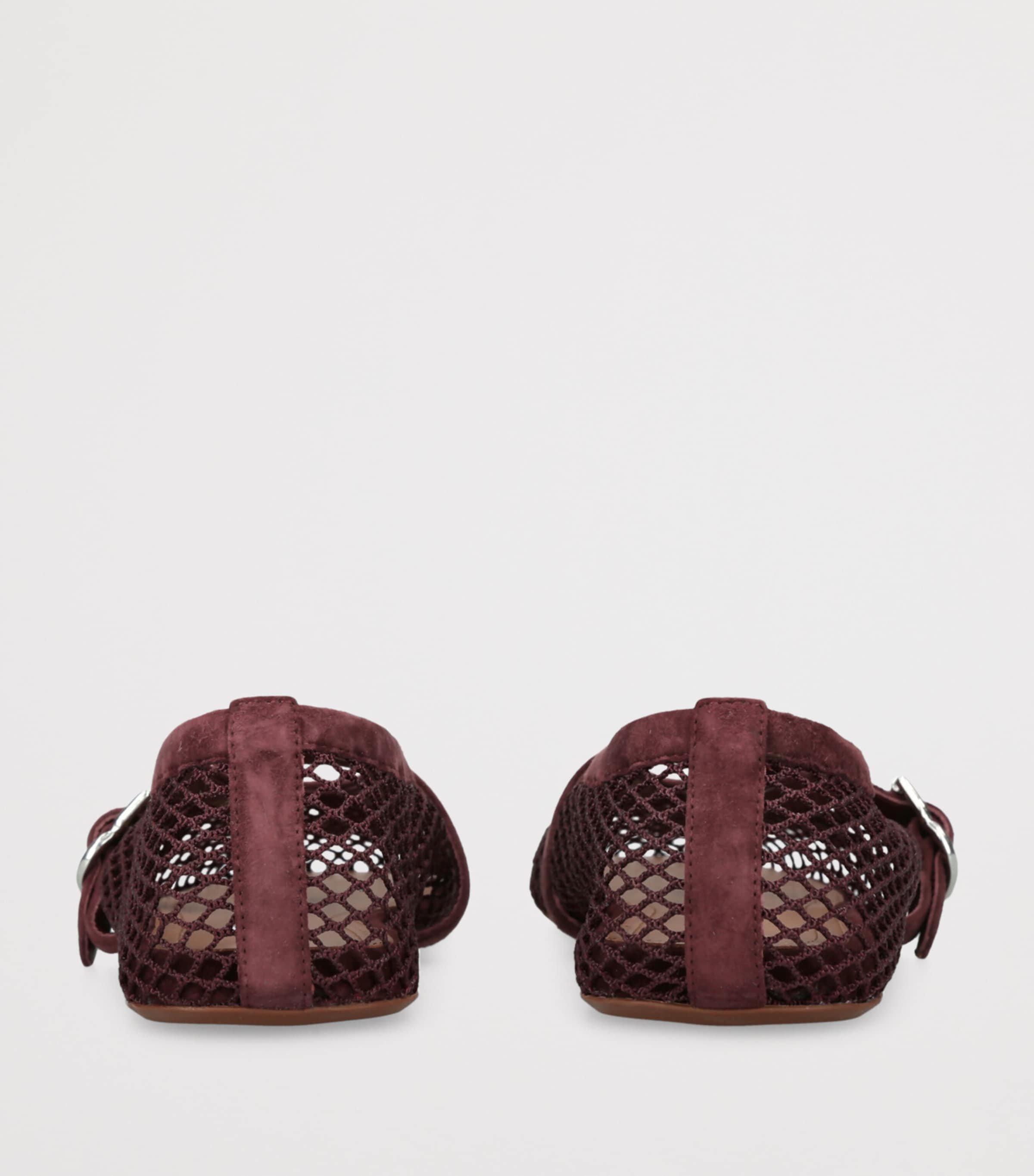 Alaïa Mesh Ballet Flats Wine Image 2