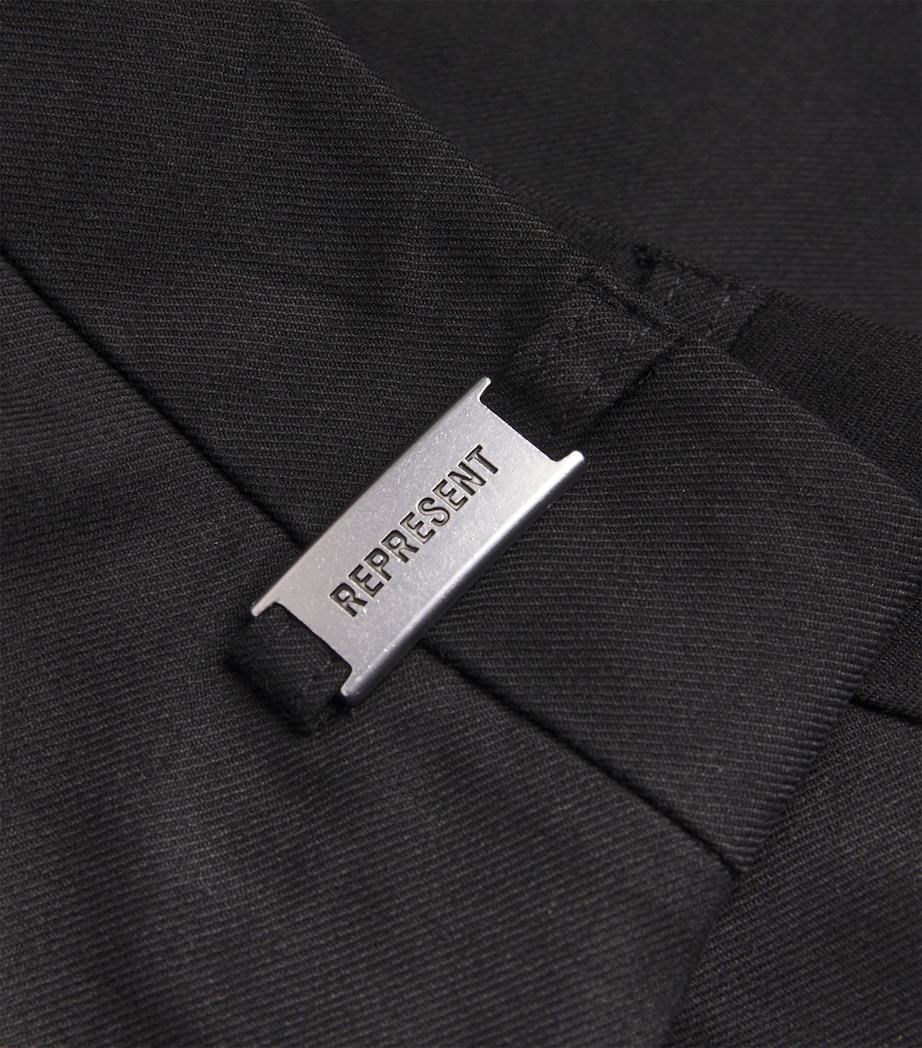 Straight Tailored Trousers JET BLACK Image 5