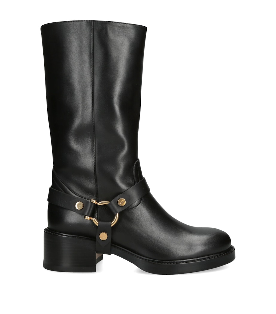 Chloé Leather Dakota Biker Boots Black Image 1