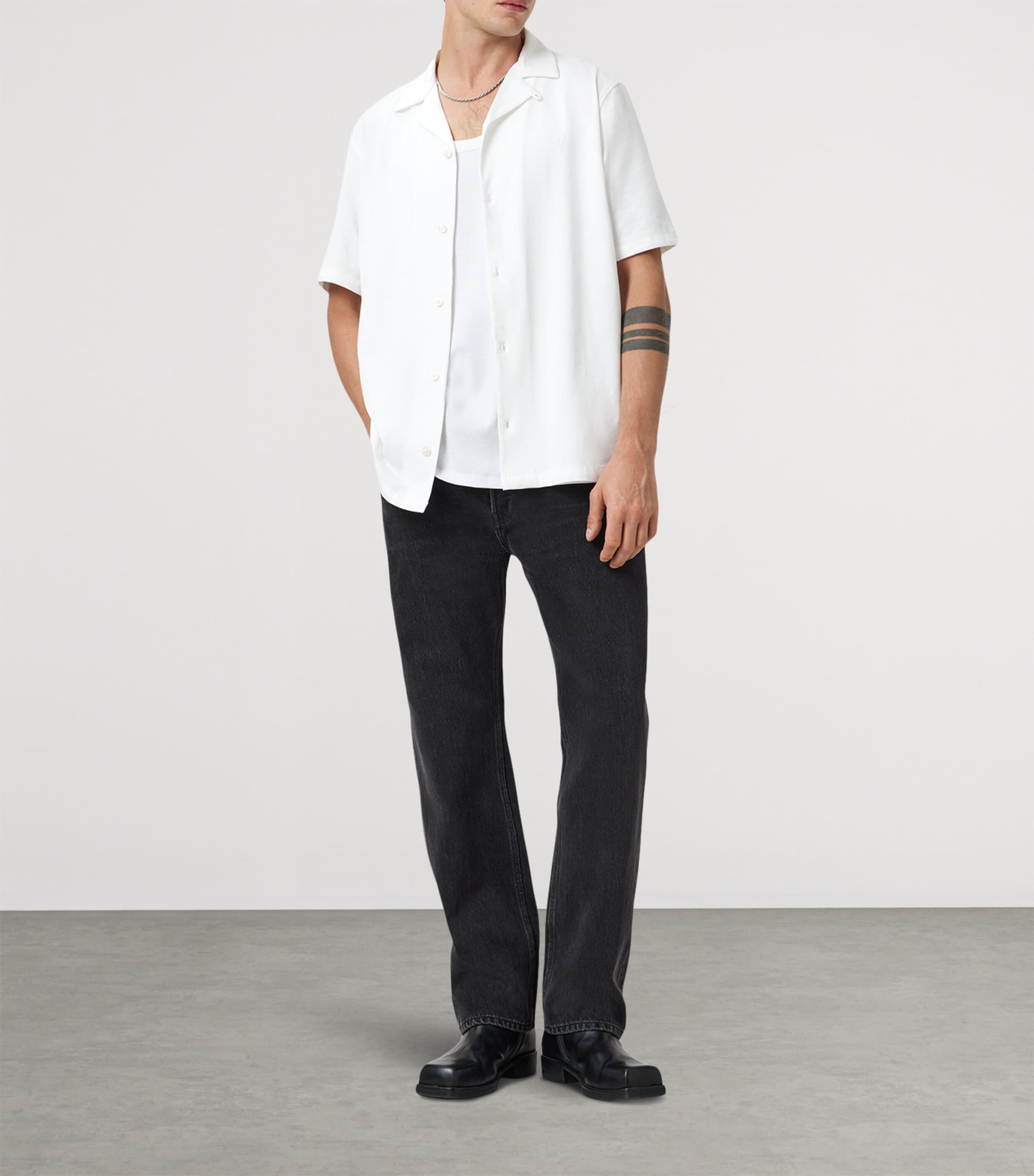 Cotton Hudson Shirt CLIFF WHITE Image 2