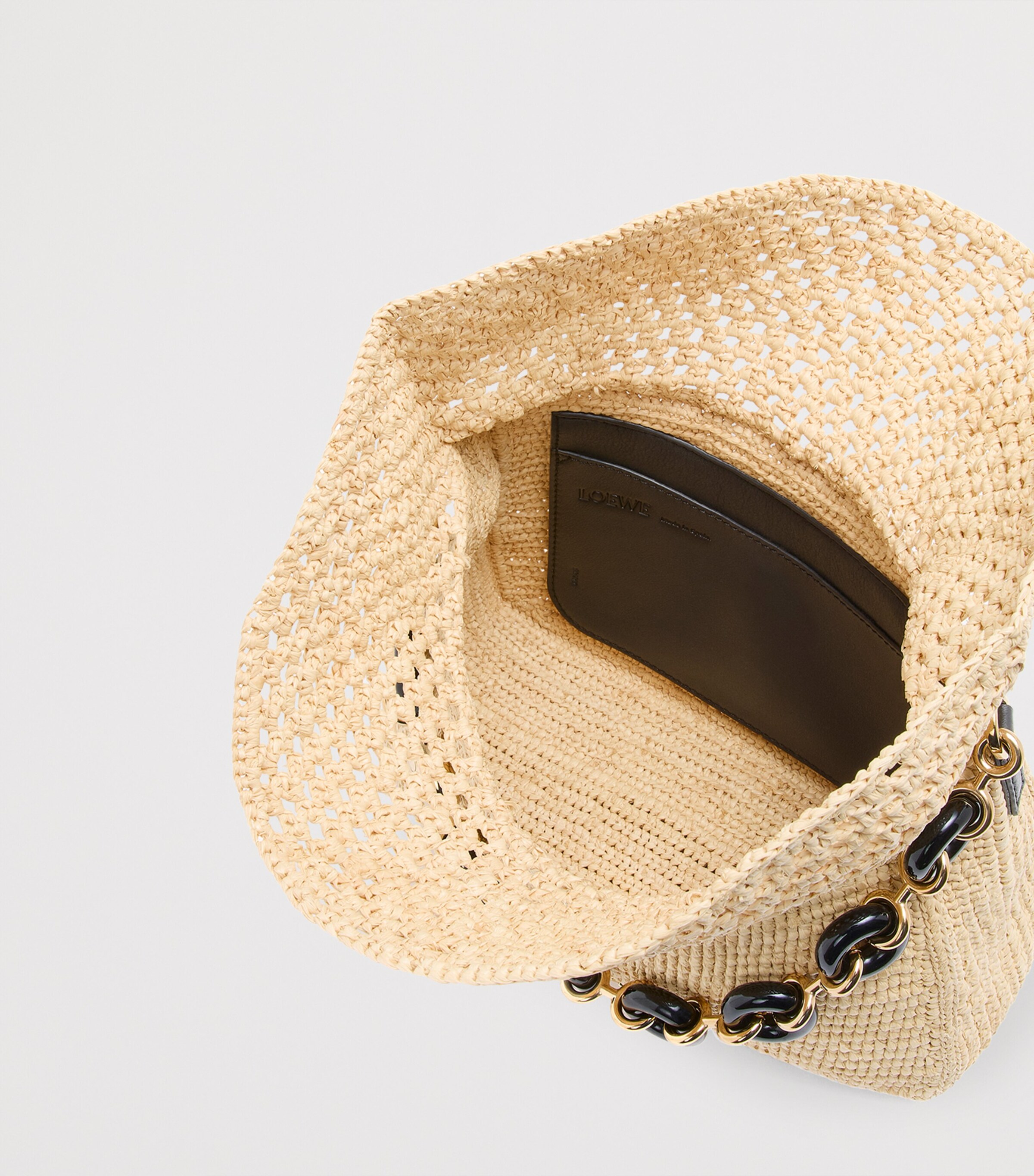 【LOEWE】Paula’sIbiza ミディアム オラバッグ ラフィア&カーフ LOEWE + Paula's Ibiza 編み込みラフィア ミディアム トート