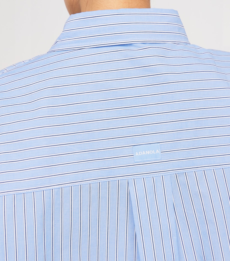 Cotton Stripe Shirt BLUE / WHITE Image 6