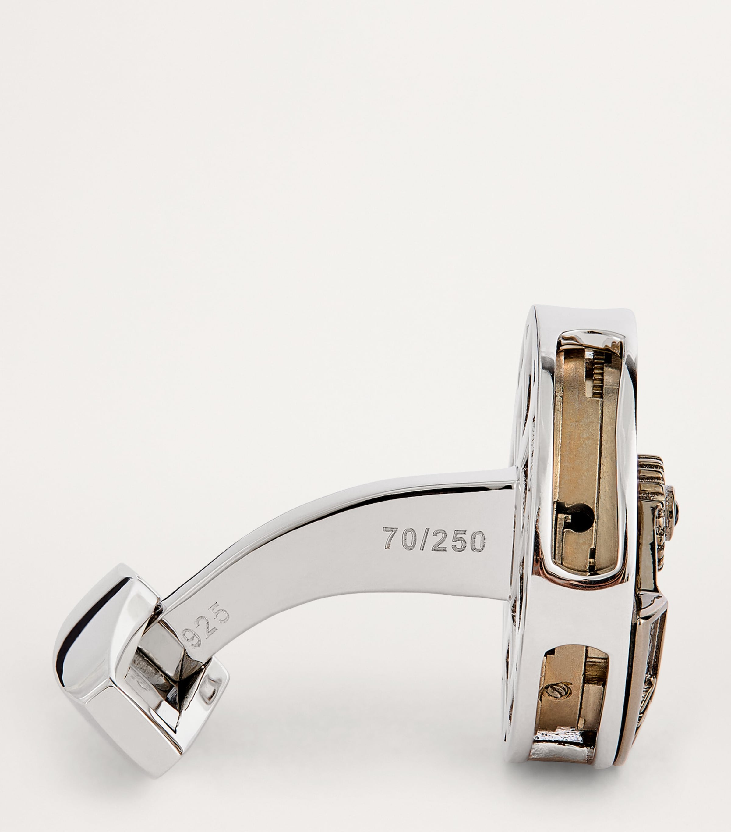 Circle Skeleton Gear Cufflinks SILVER Image 4