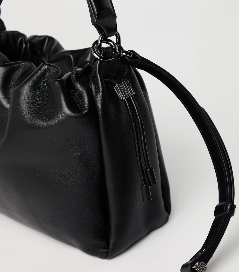 Small Leather Mellow Bucket Bag C101 Image 3