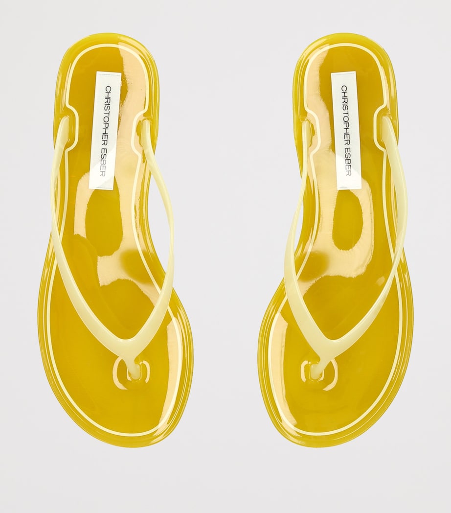 Christopher Esber Jo Flip Flops Yellow Image 4