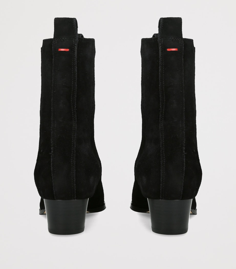 aeyde Suede Agata Ankle Boots 40 Black Image 4