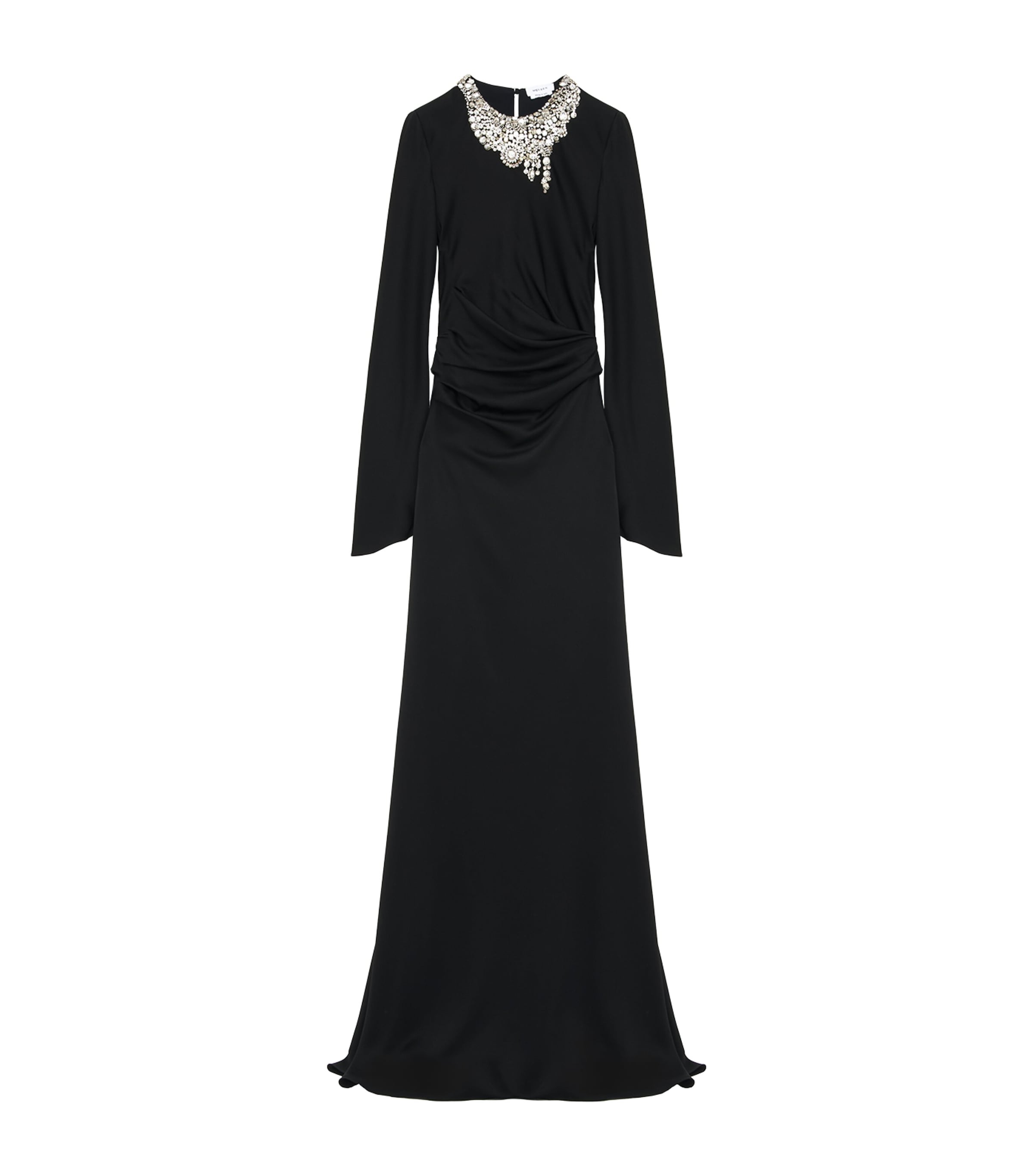 McQueen Womens Embellished Draped Maxi Dress Image 1