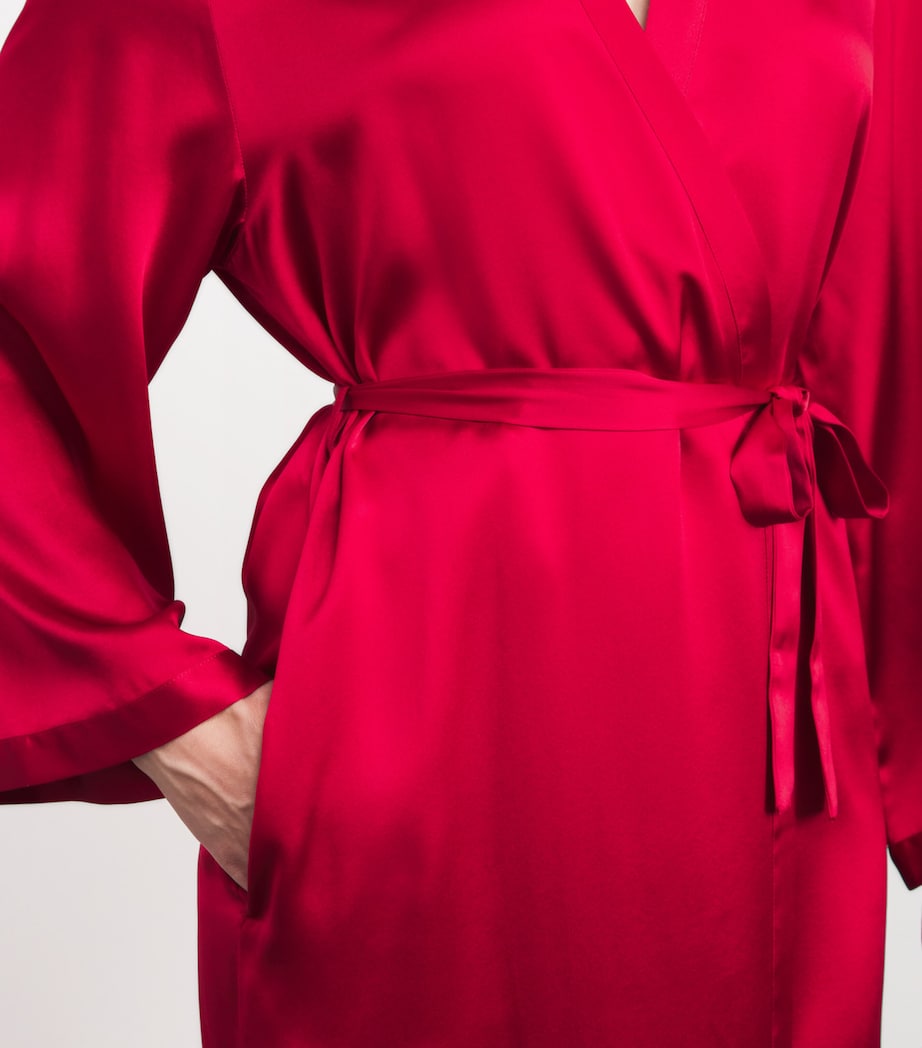 Silk Longline Tracy Robe 0005 ROUGE Image 6