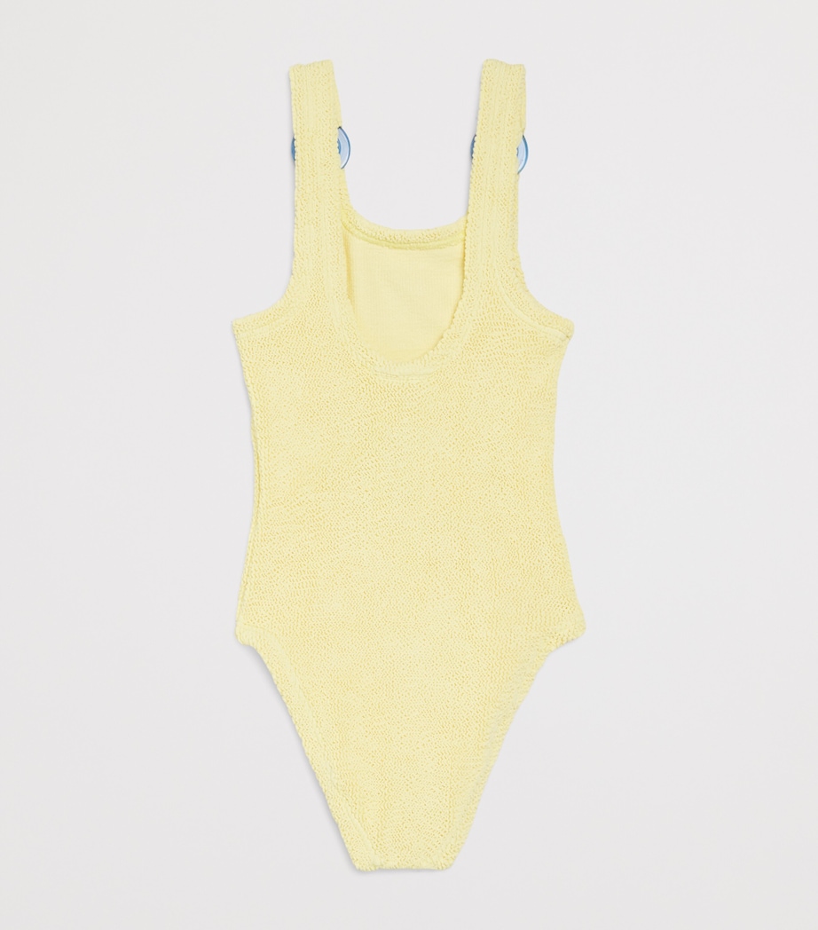 Hunza G Kids Crinkled Domino Swimsuit Butter Image 2