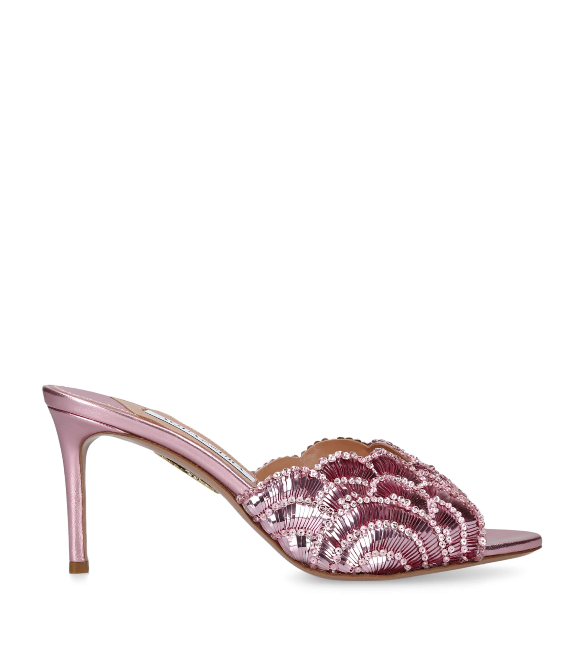 Leather Ce Soir Mules 75 PINK Image 1