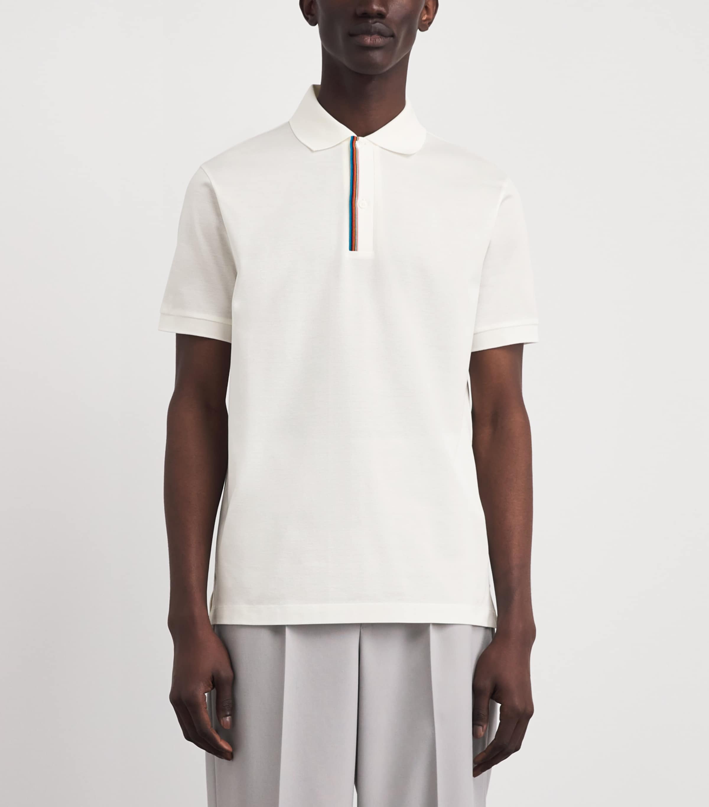 Paul Smith Mens Cotton Artist Stripe Polo Shirt Image 4