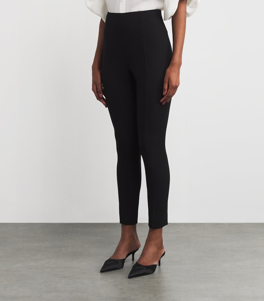 Stretch-Virgin Wool Emilie Trousers 001 BLACK Image 3