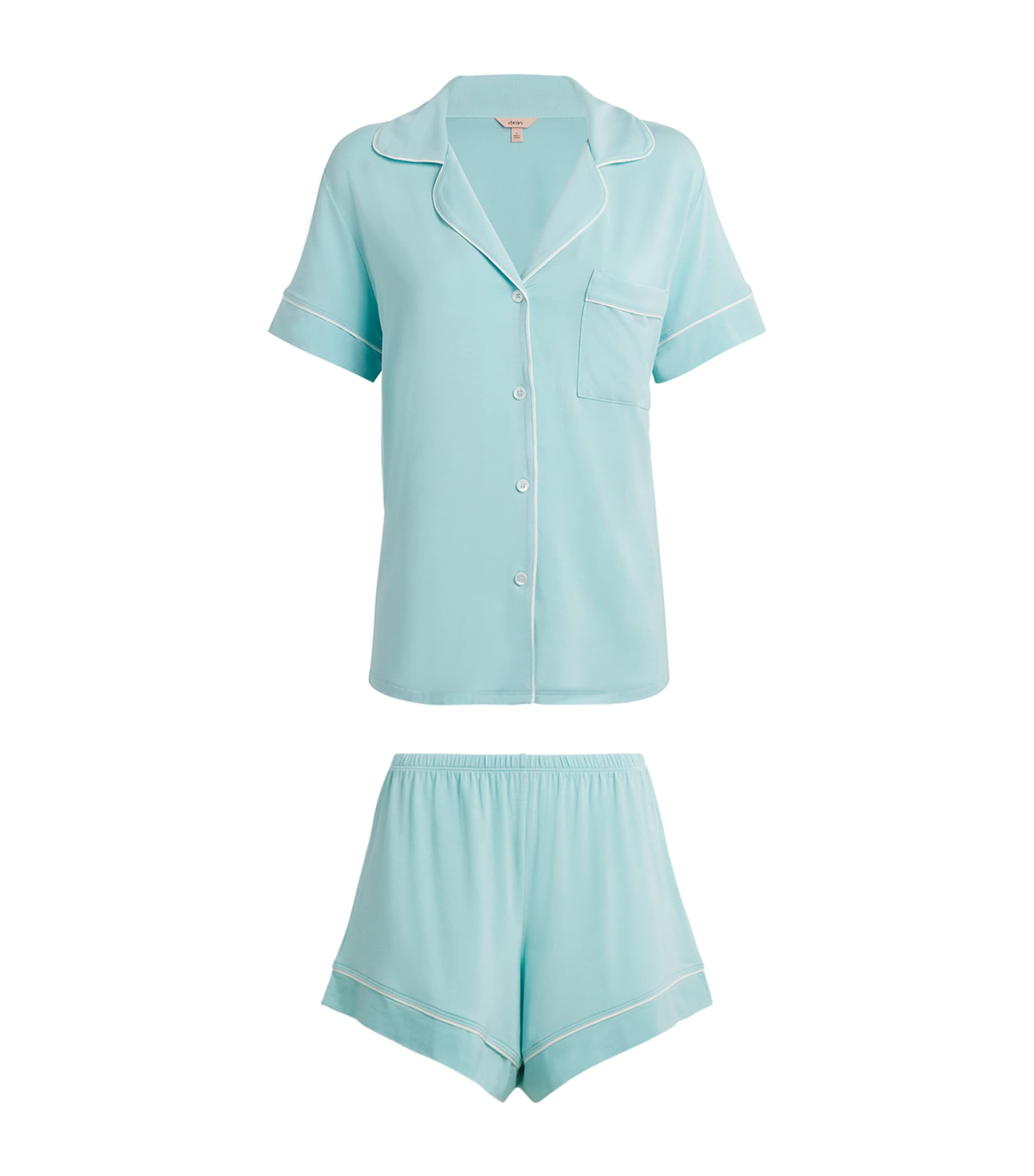 Shop Eberjey Gisele Short Pyjama Set In Blue