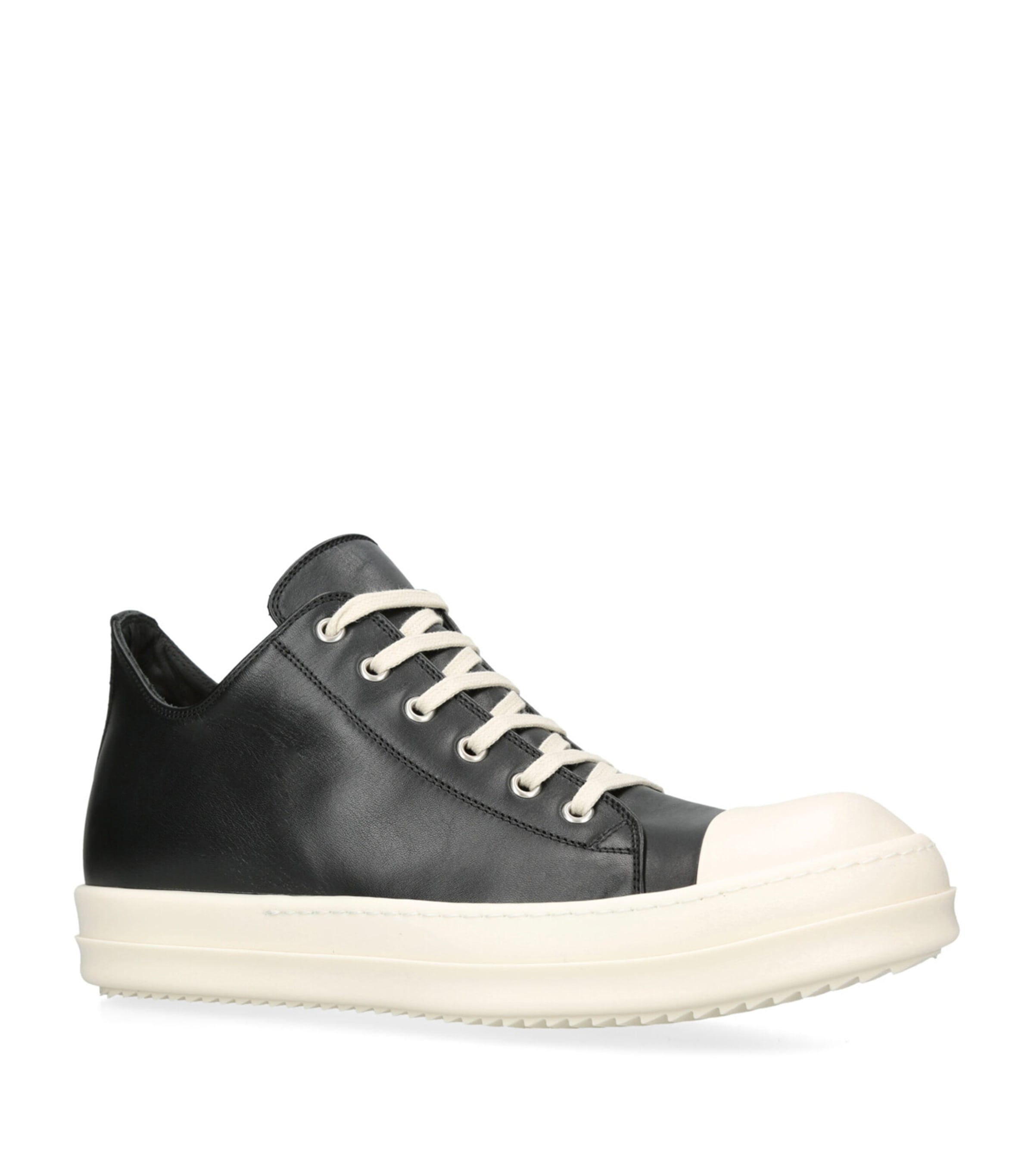 Leather Classic Low-Top Sneakers BLK/WHITE Image 3