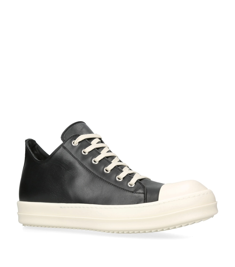 Leather Classic Low-Top Sneakers BLK/WHITE Image 3
