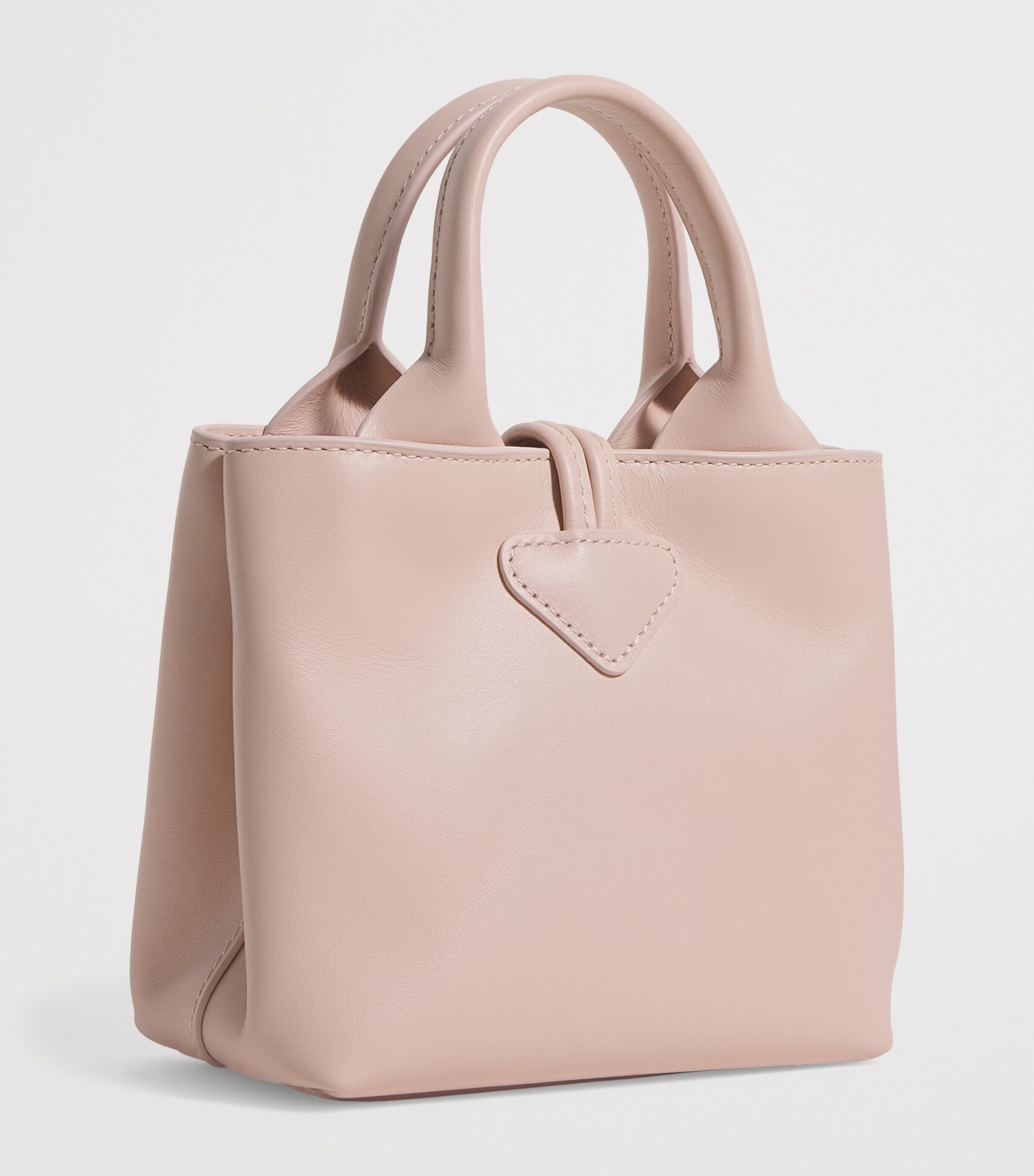 Longchamp Extra Small Leather Le Roseau Top-Handle Bag Petal Pink Image 3