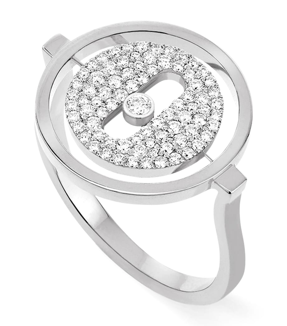 White Gold and Diamond Lucky Move Ring WHITE GOLD Image 1