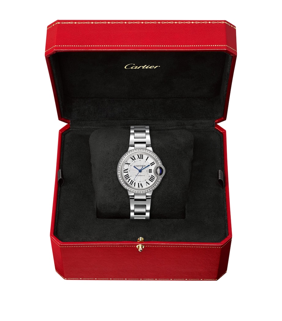 Stainless Steel and Diamond Ballon Bleu de Cartier Watch 33mm MULTI Image 2