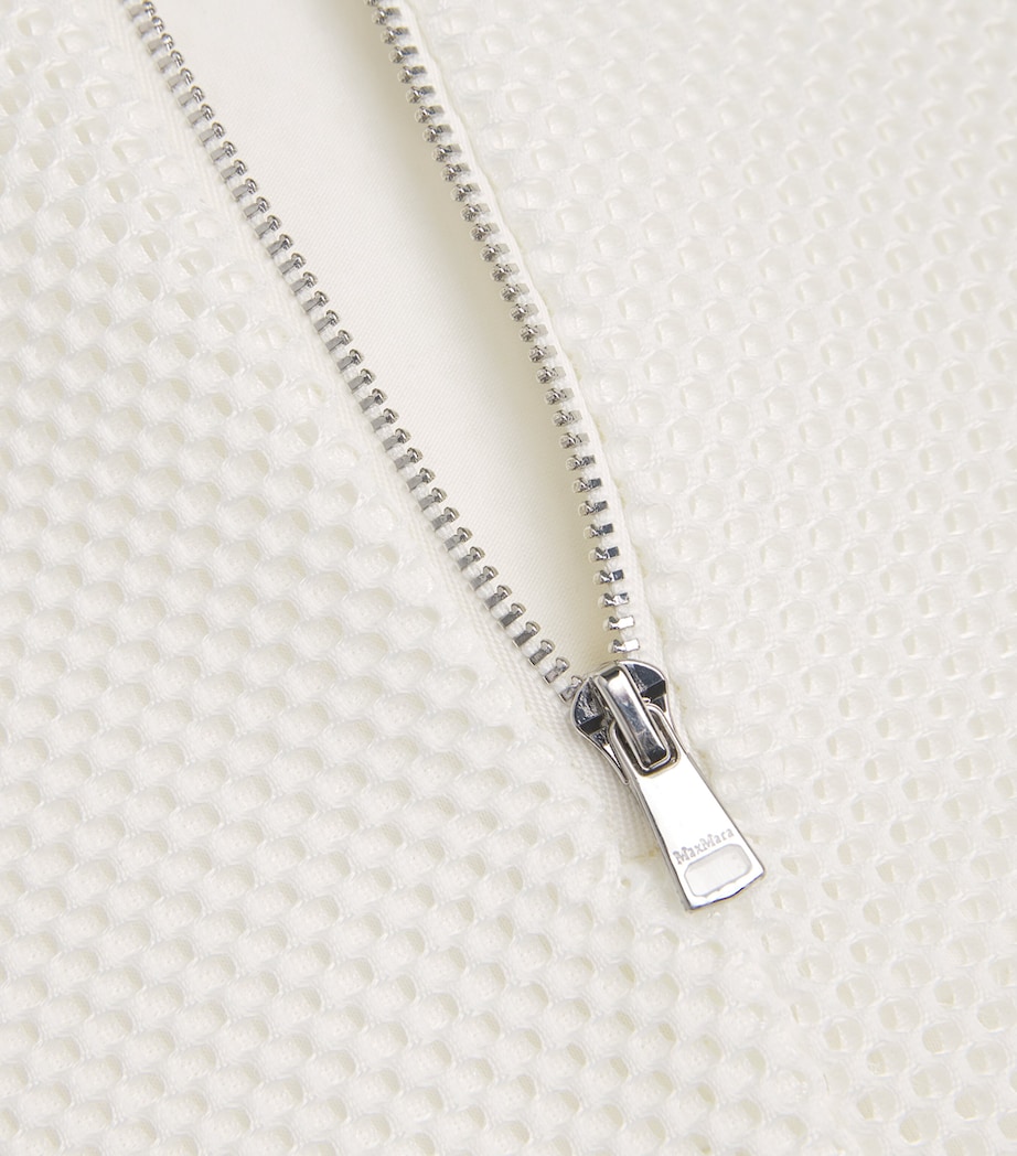 Mesh Jersey Mini Dress WHITE Image 5