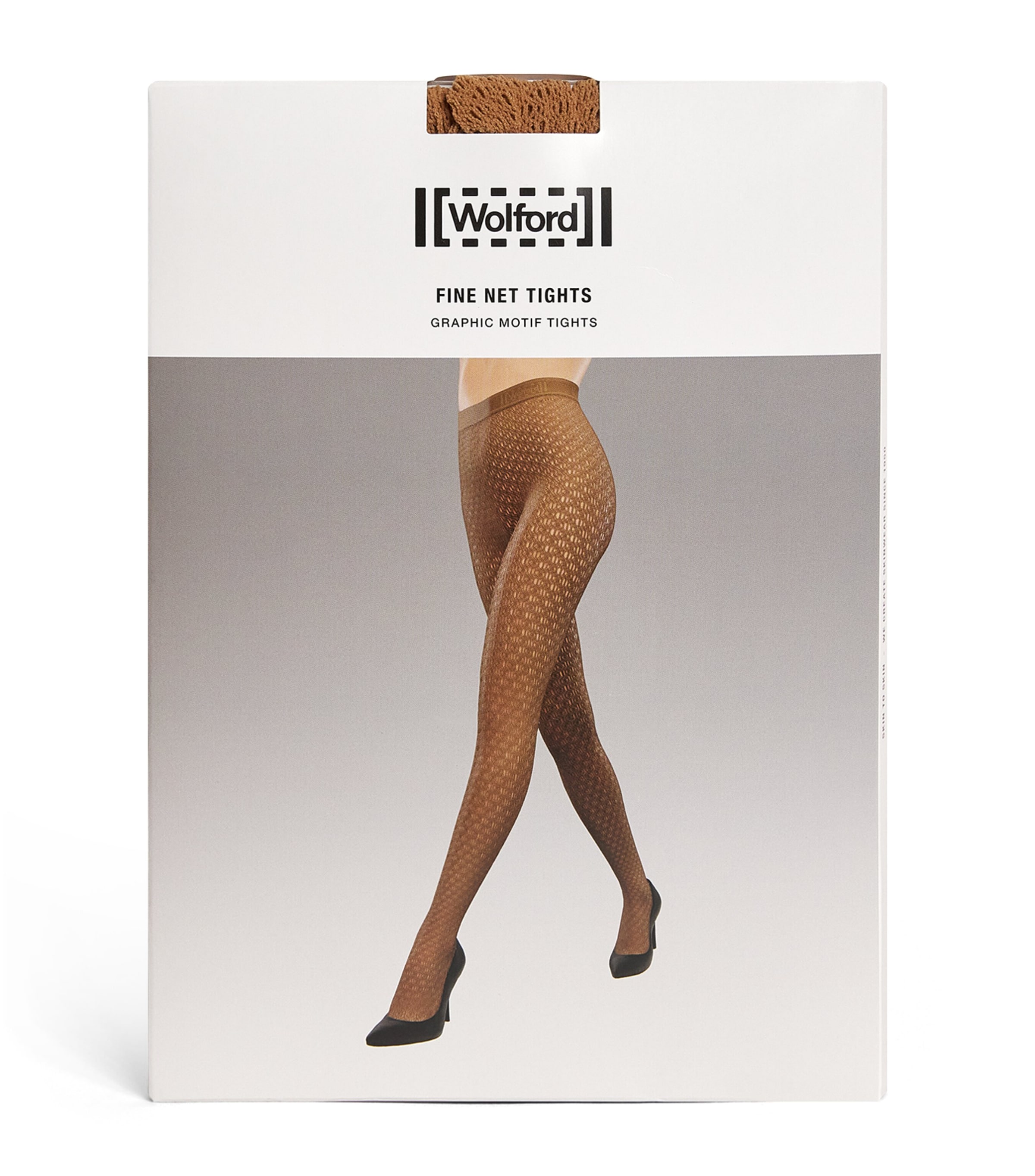 Shop Wolford Fine Net Tights In Brown