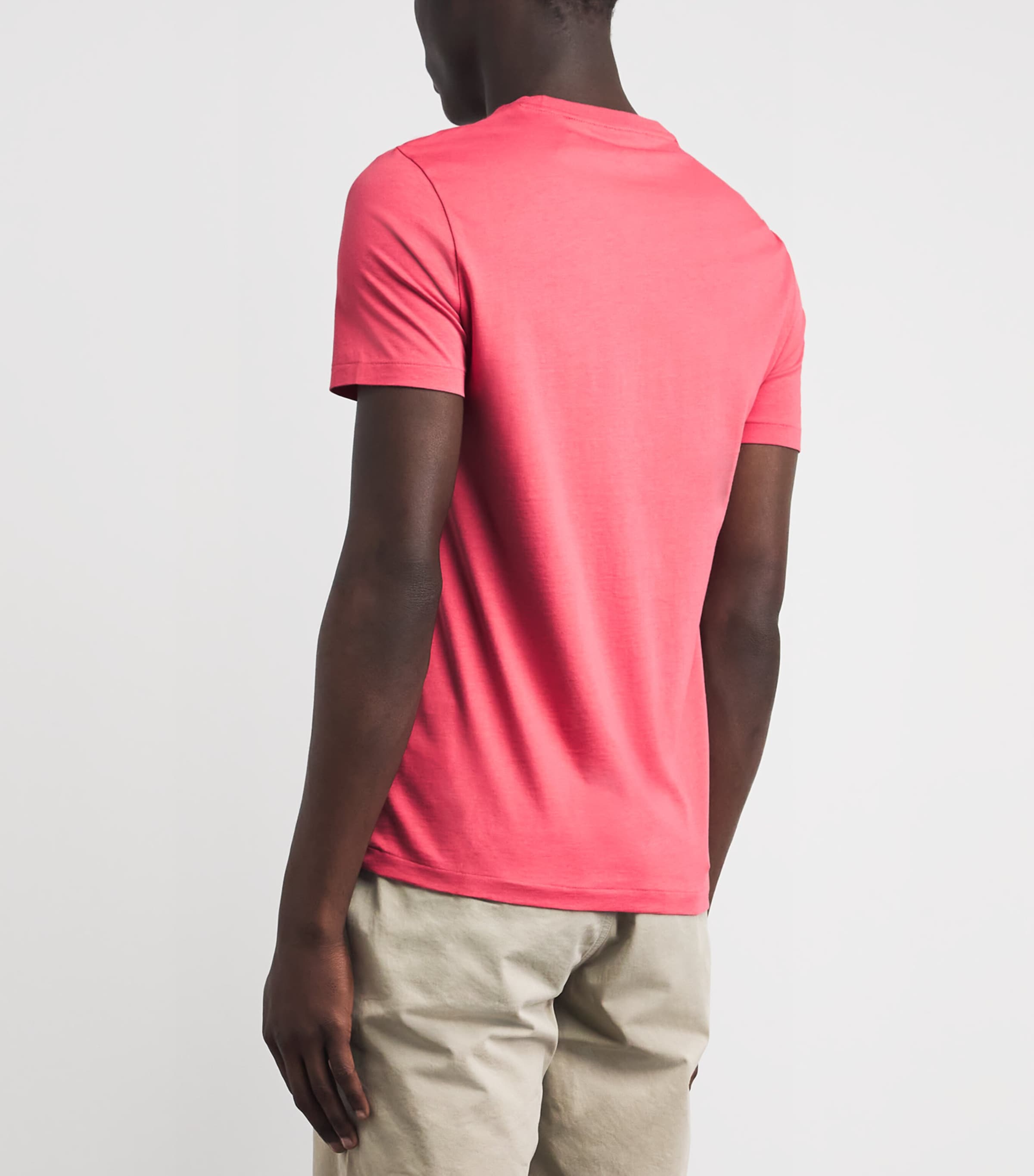 Polo Ralph Lauren Mens Cotton Custom-Fit Polo Pony T-Shirt Red Image 5