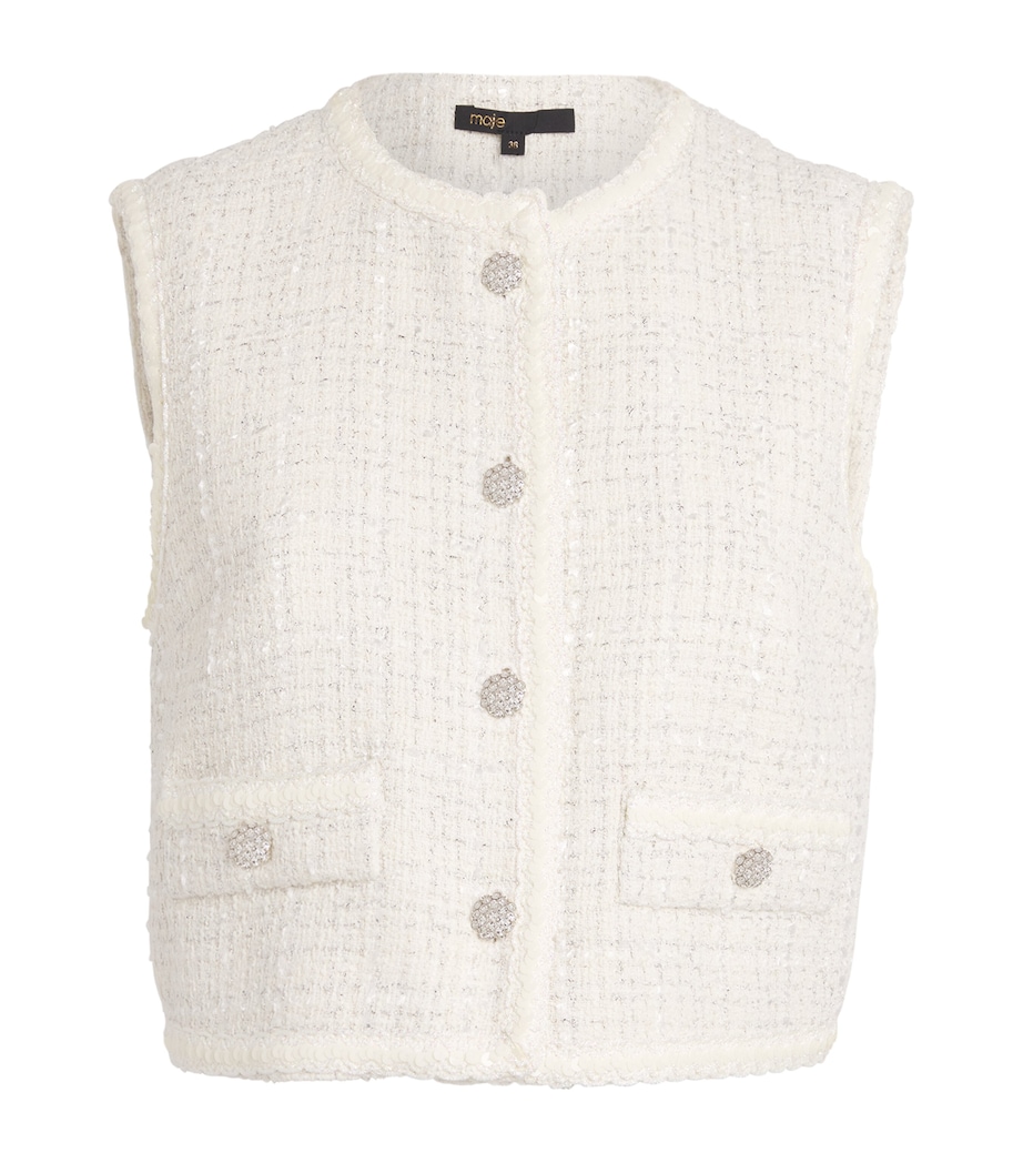 Tweed Sleeveless Jacket ECRU Image 1