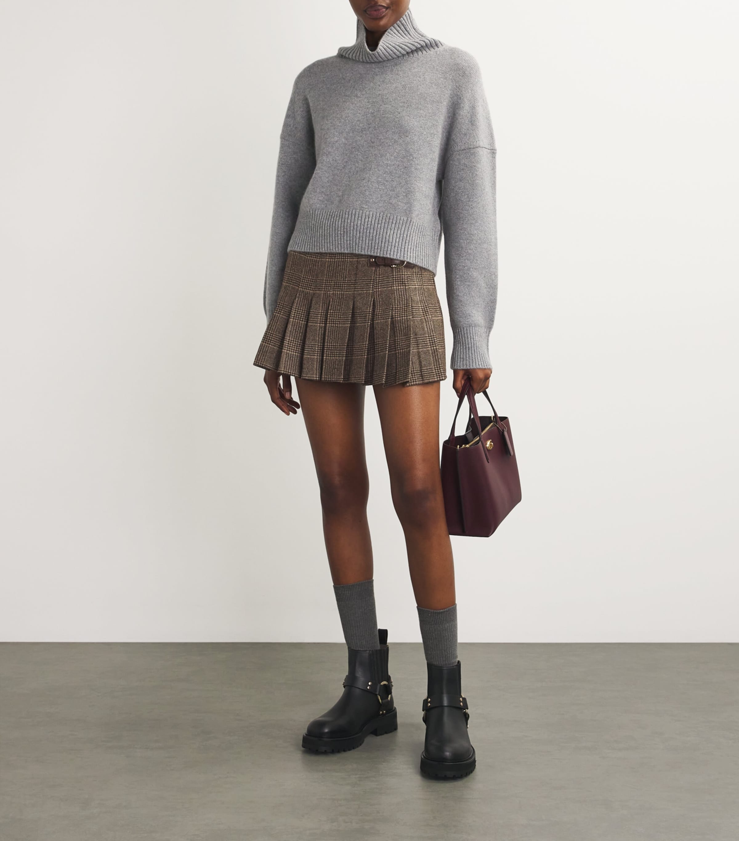 Cashmere-Blend Rollneck Sweater GREY Image 2