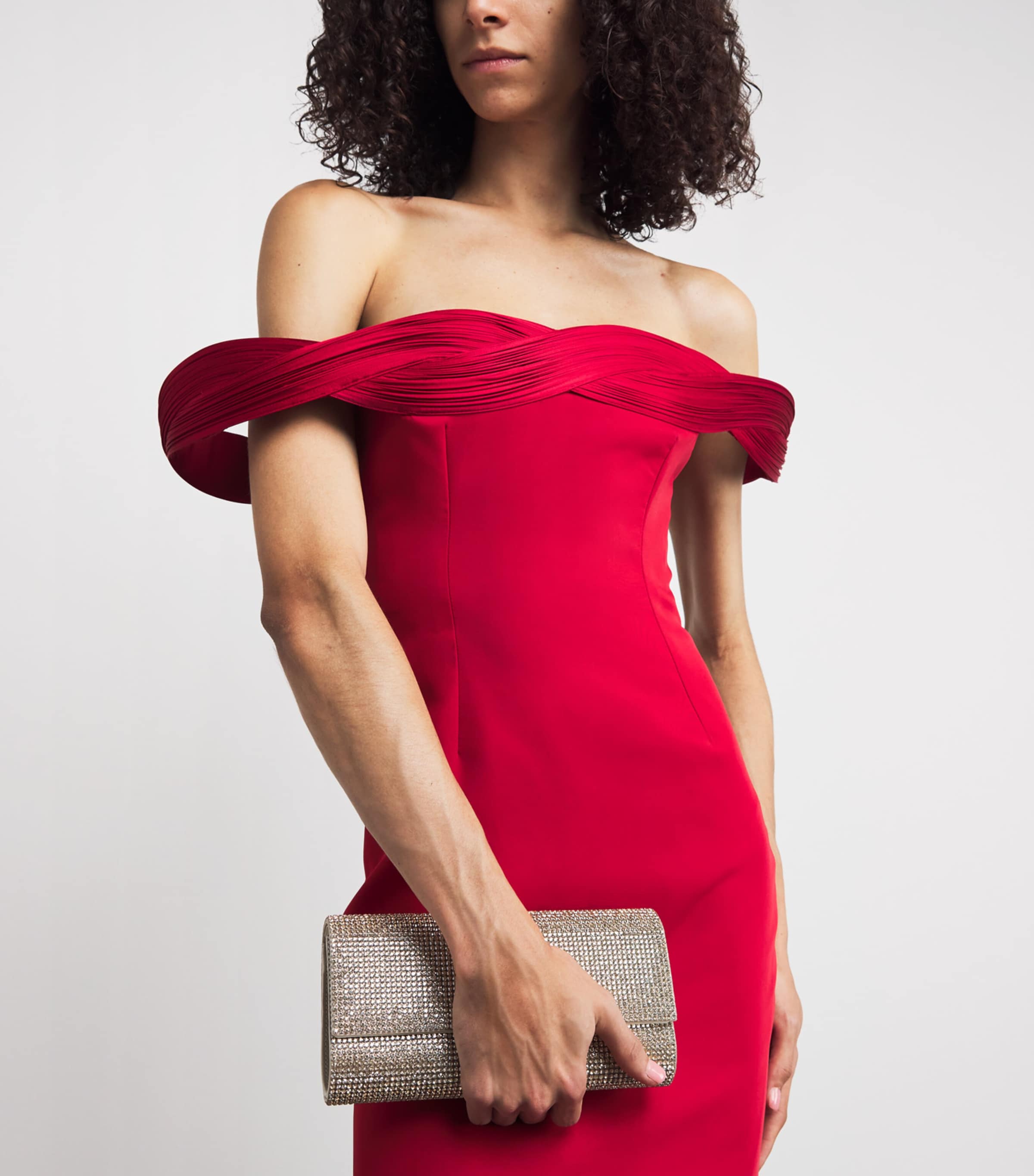 Gaurav Gupta Womens Orbital Column Maxi Dress Rubescent Red Image 4