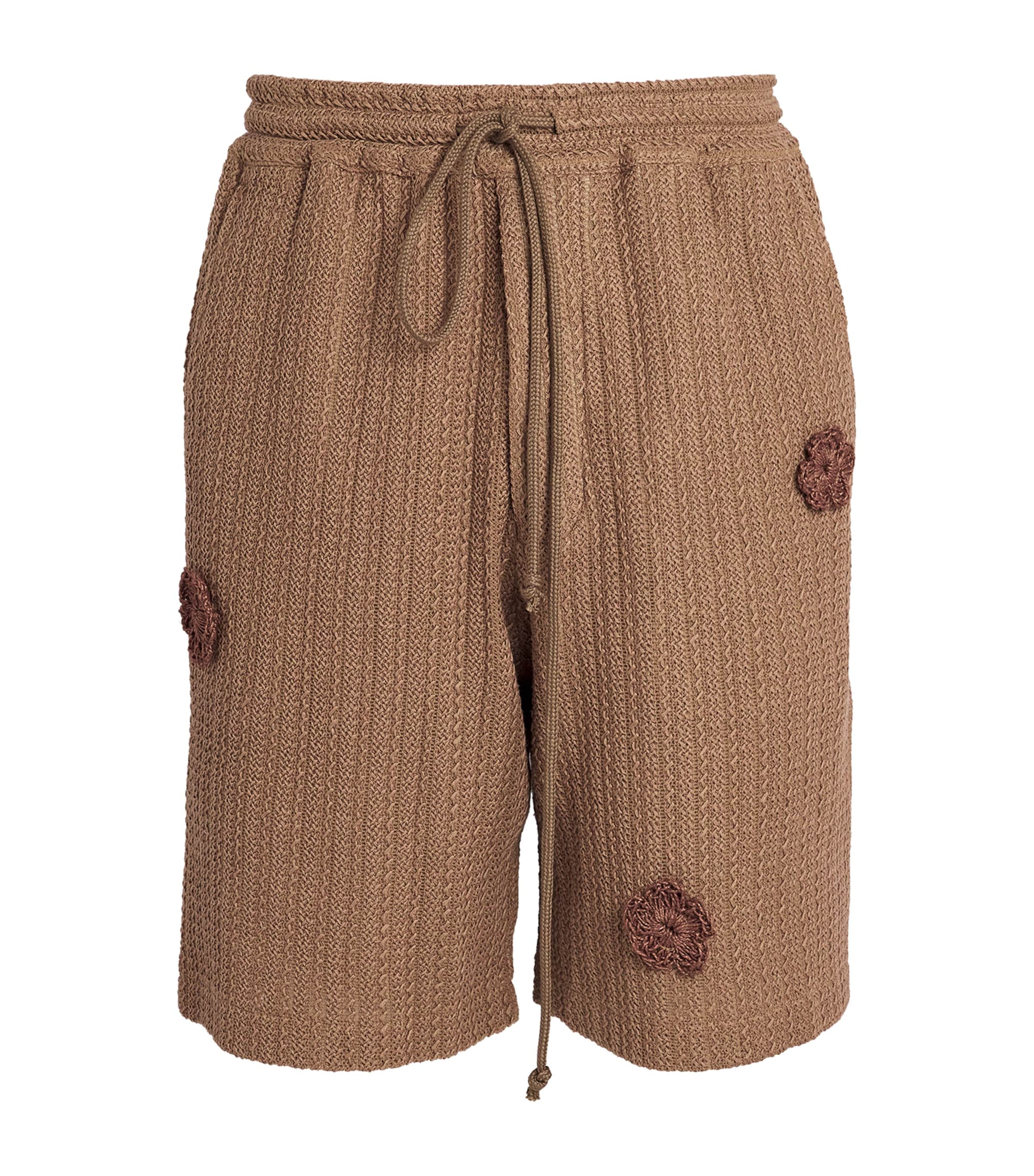 SONG FOR THE MUTE KNITTED DAISY CHAIN SHORTS