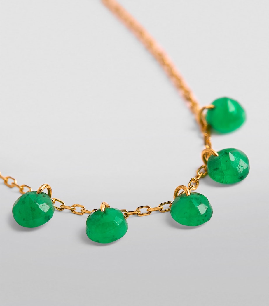 Yellow Gold and Emerald 5-Stone Hang Up Bracelet GOLD Image 3
