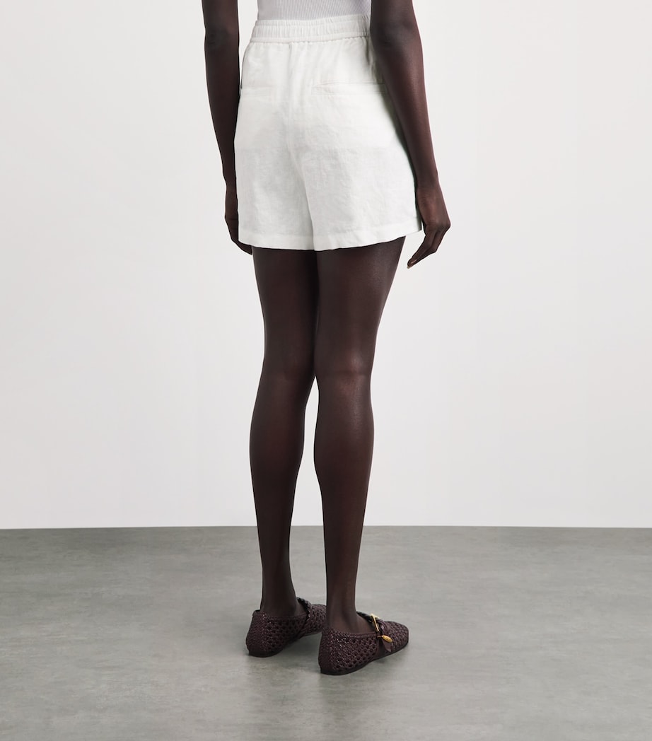 Polo Ralph Lauren Womens Linen Drawstring Shorts White Image 5