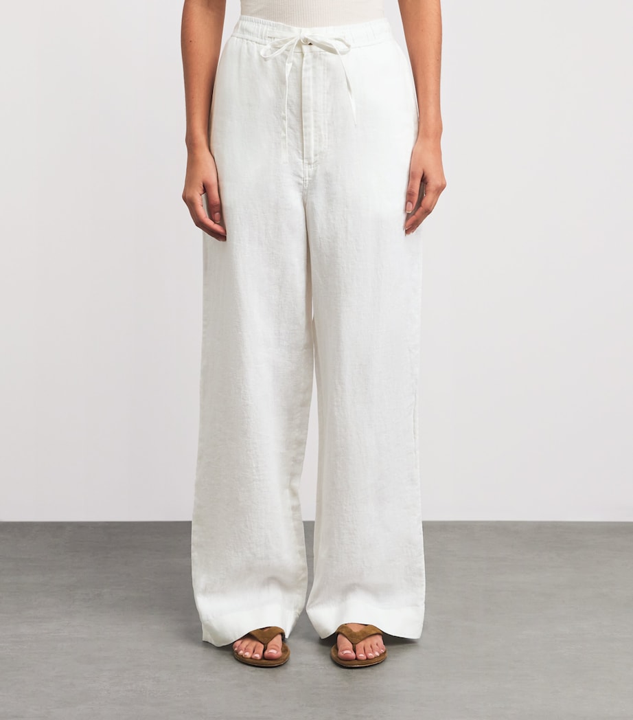 Polo Ralph Lauren Womens Linen Wide-Leg Trousers Nevis Image 4