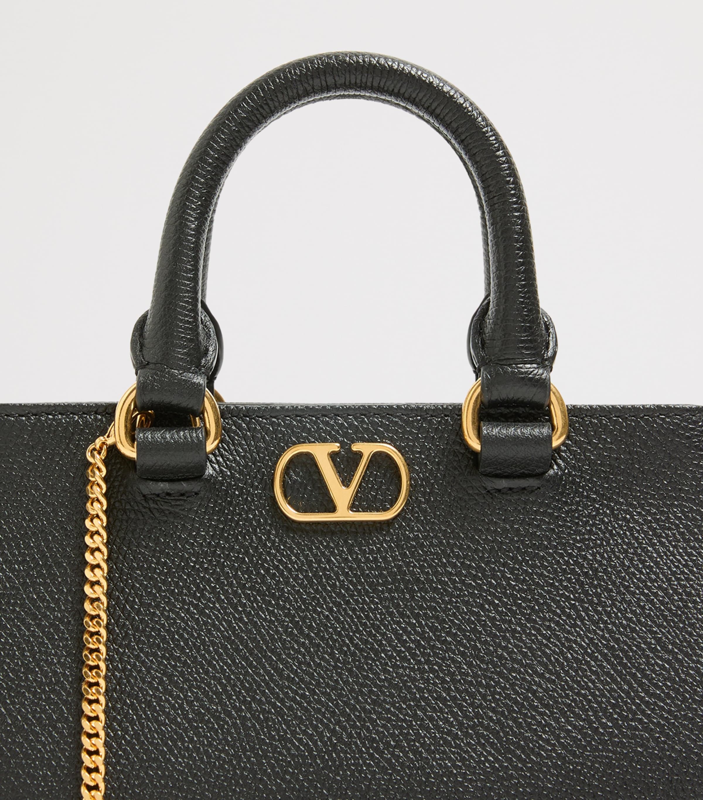 Valentino Garavani Mini Leather VLogo Signature Top-Handle Bag Image 6