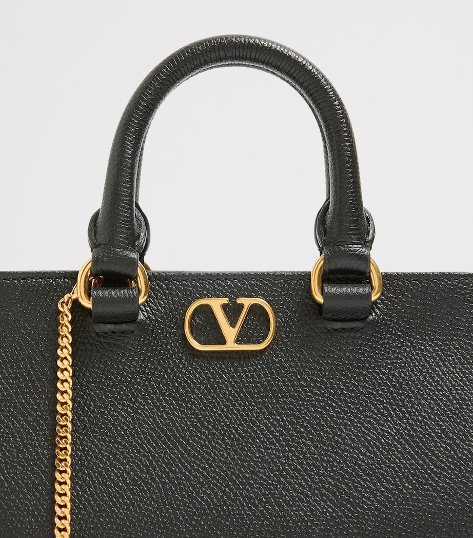 Valentino Garavani Mini Leather VLogo Signature Top-Handle Bag Image 6