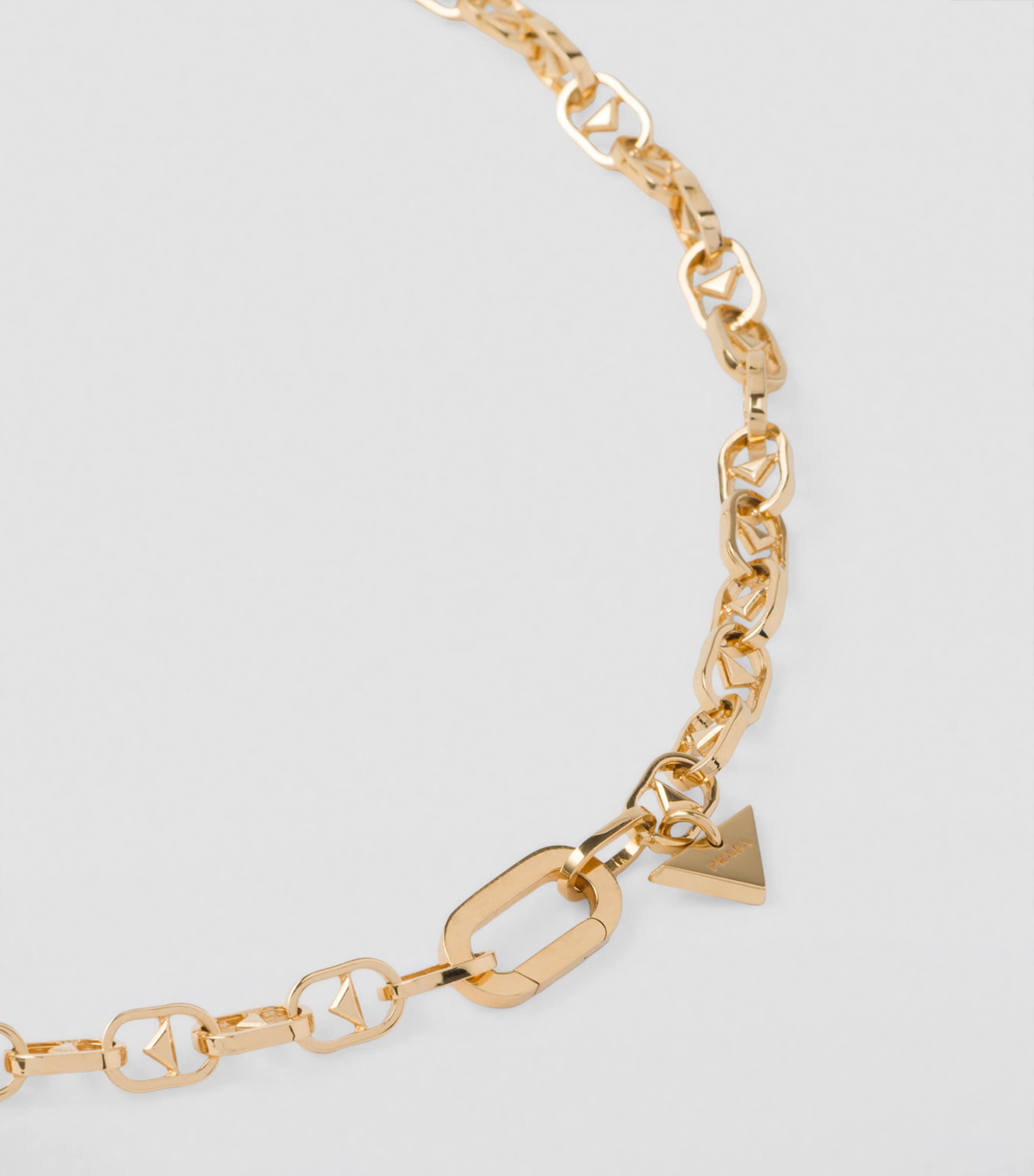 Prada Triangle Chain Necklace | Harrods UK