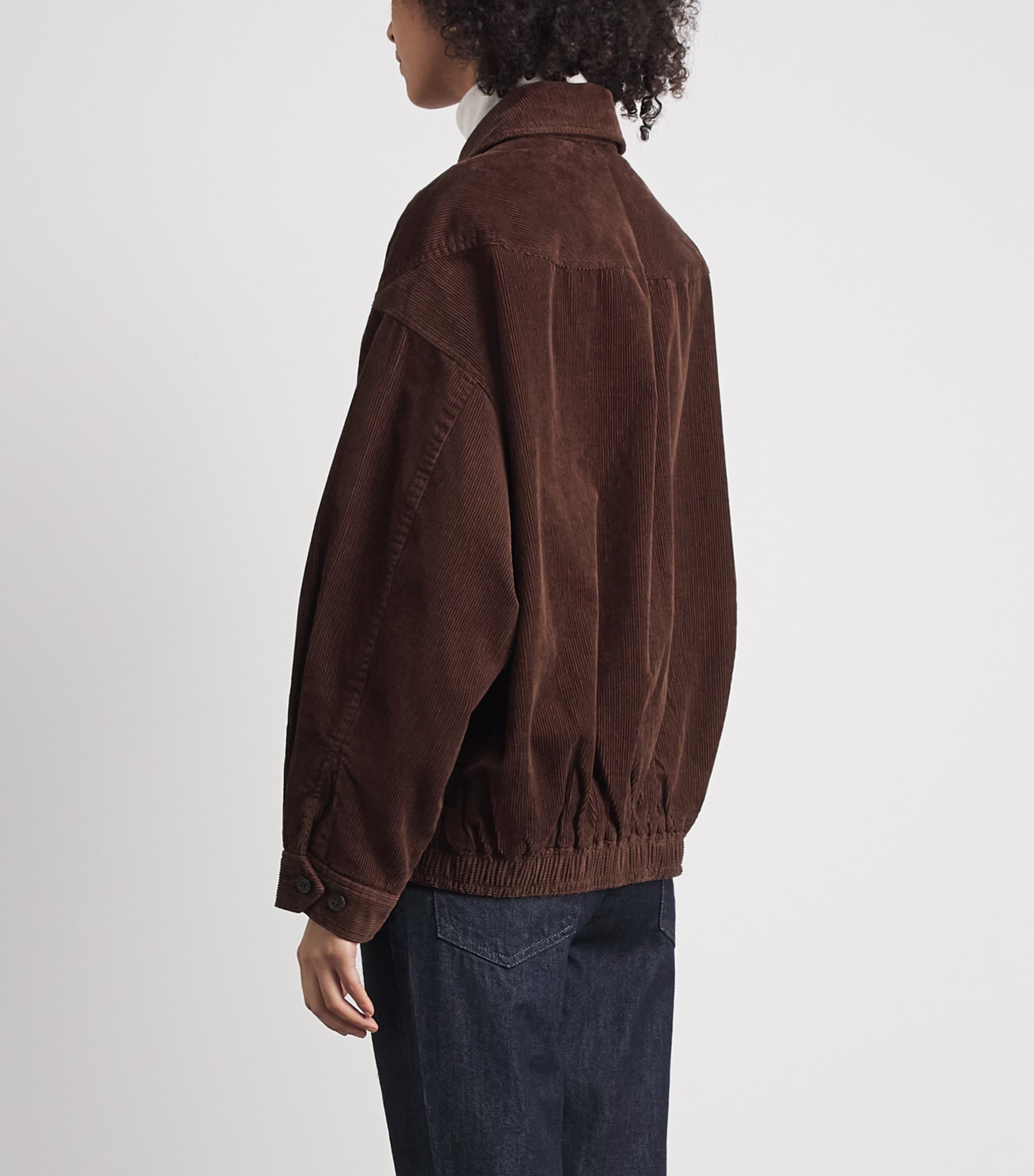 Polo Ralph Lauren Womens Corduroy Bomber Jacket Brown Image 5