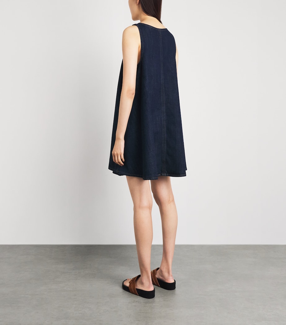 FRAME Womens The Skipper Denim Mini Dress Duomo Image 4