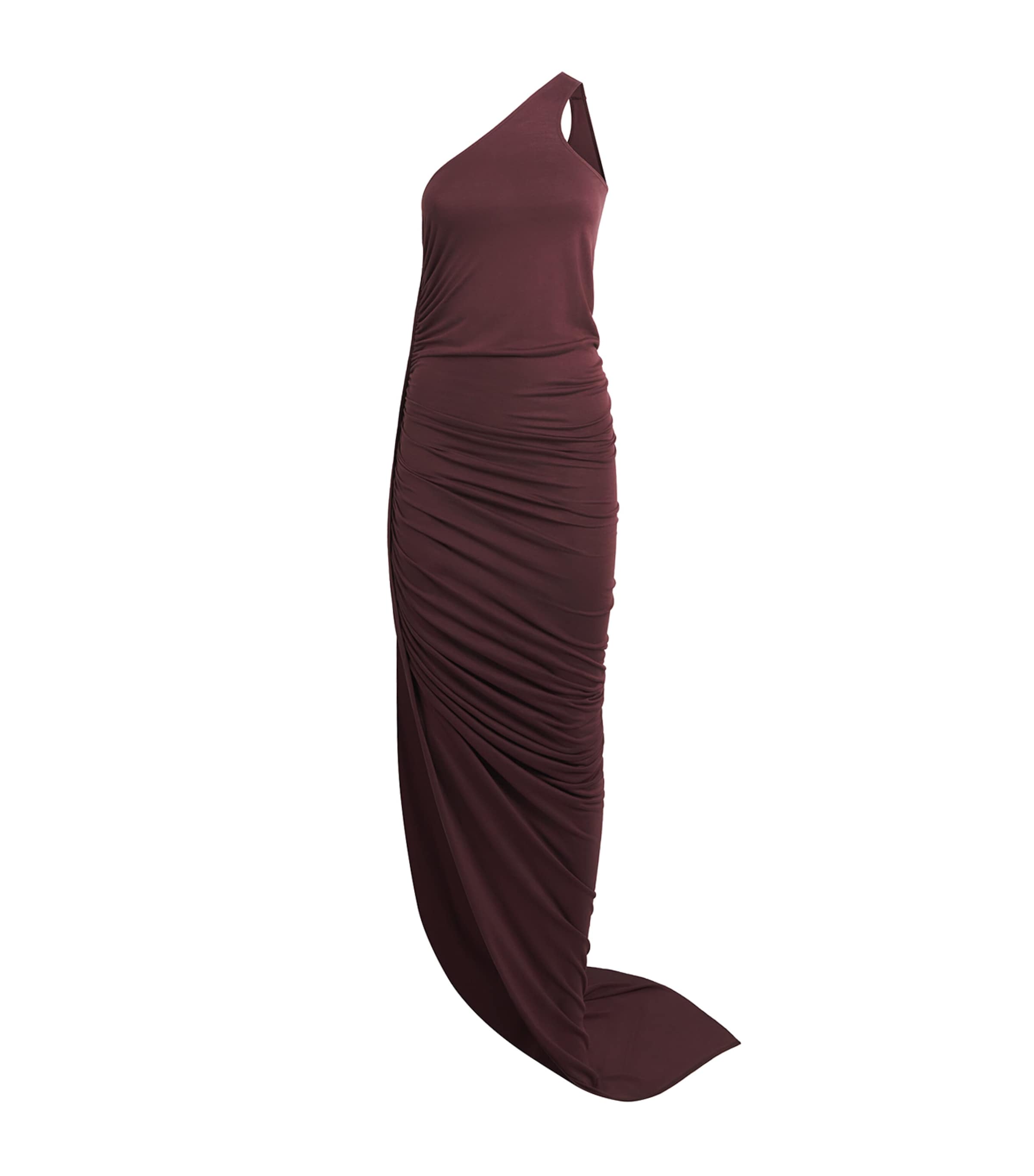 Rick Owens Womens Asymmetric Abito Edfu Gown Wine Image 1