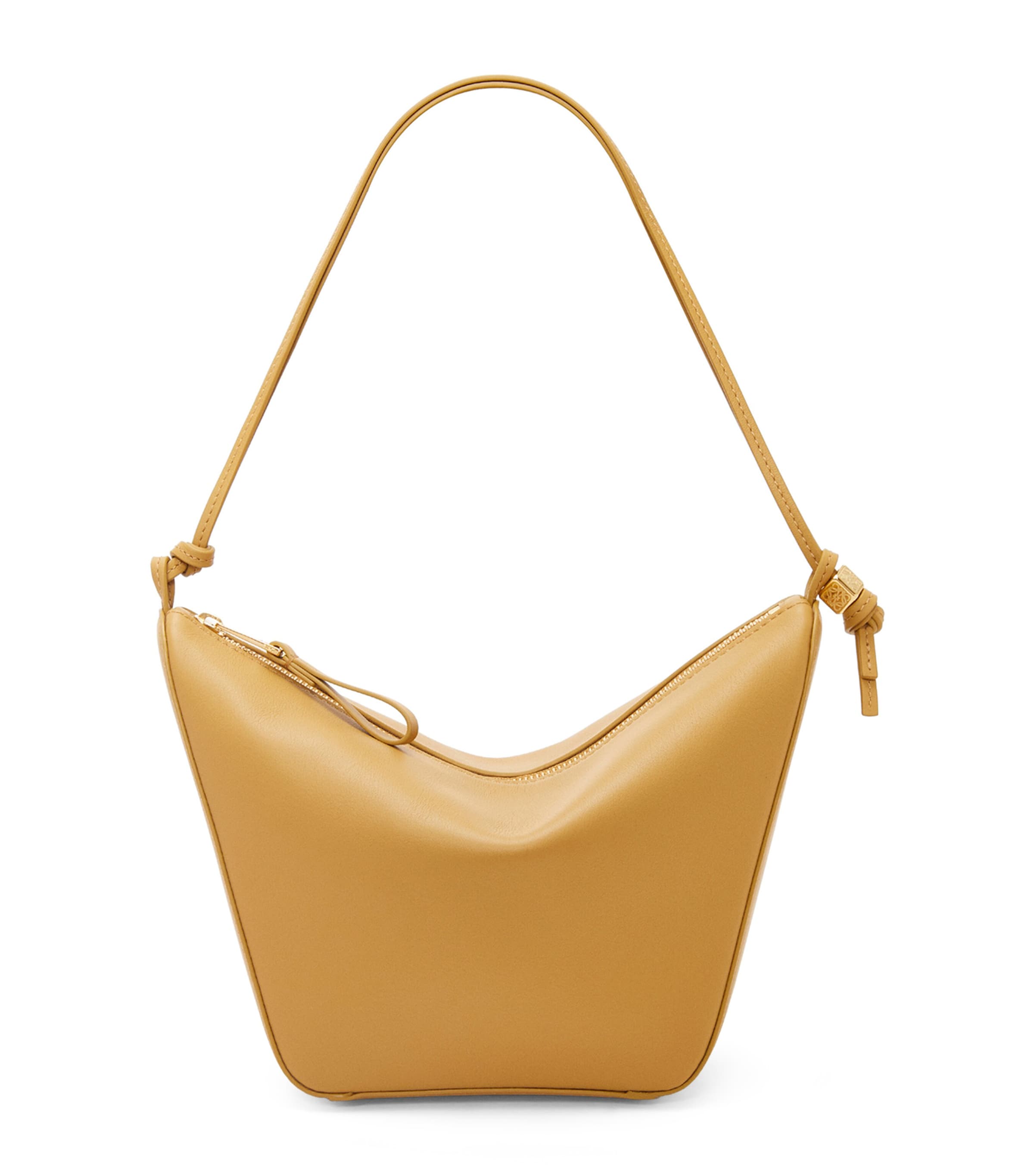 Loewe Mini Leather Hammock Hobo Shoulder Bag In Beige