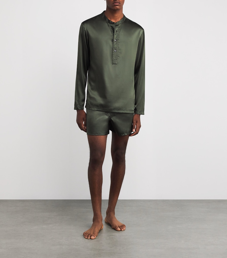Silk Logo Boxers 306DEEP MILITARY Image 5