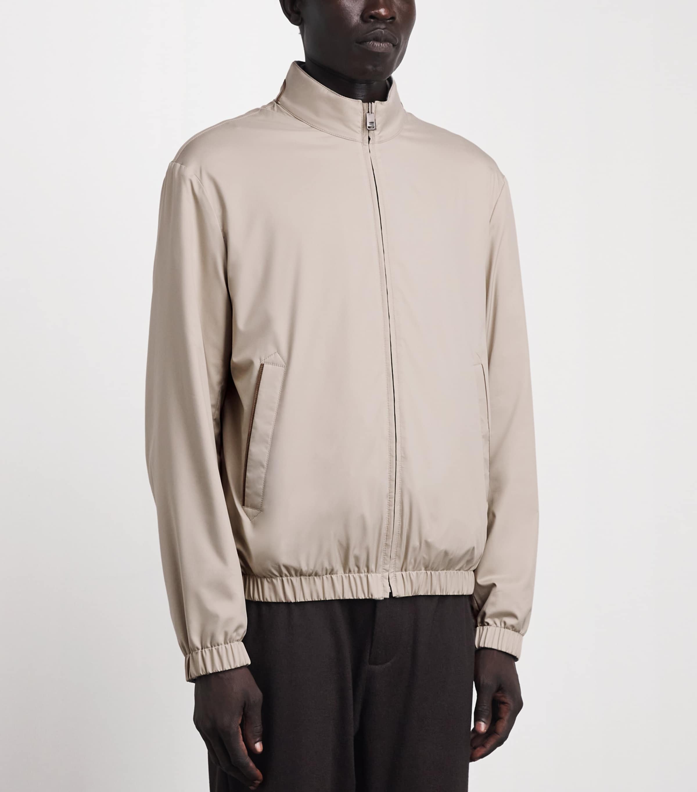 Canali Mens Reversible Hybrid Jacket Grey Image 4
