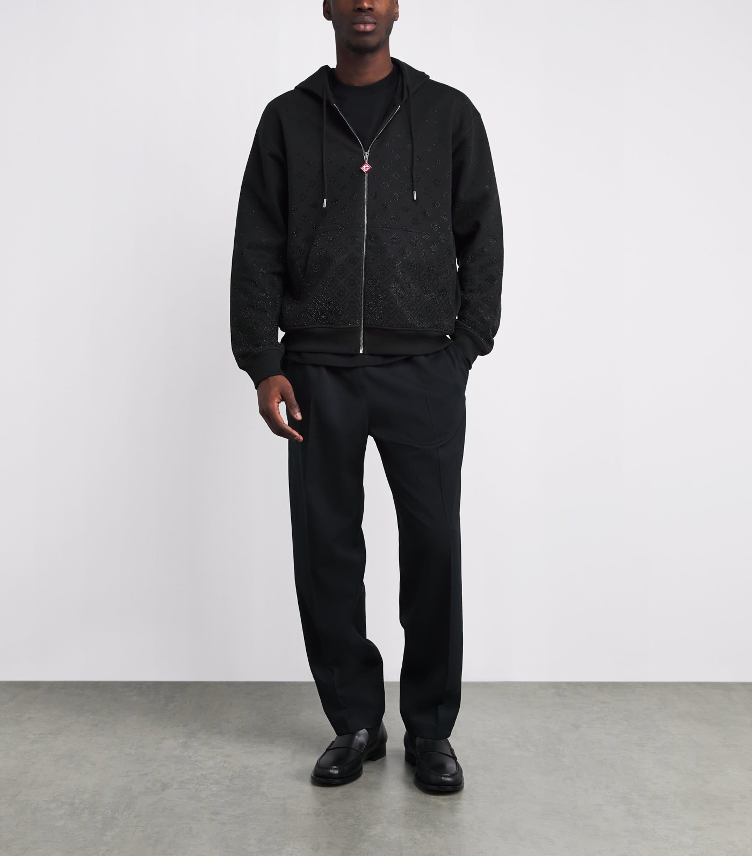 Crystal Monogram Zip-Up Hoodie CRYSTAL MONOGRAM Image 2